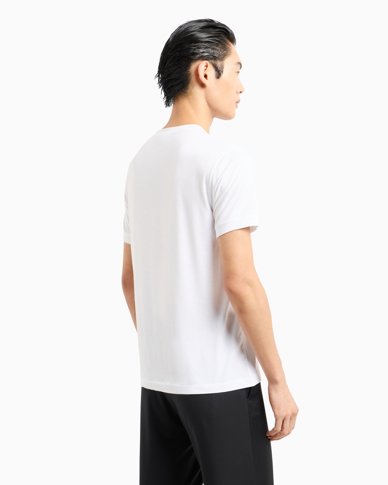 V-neck T-shirt Icon in stretch viscose jersey - 3
