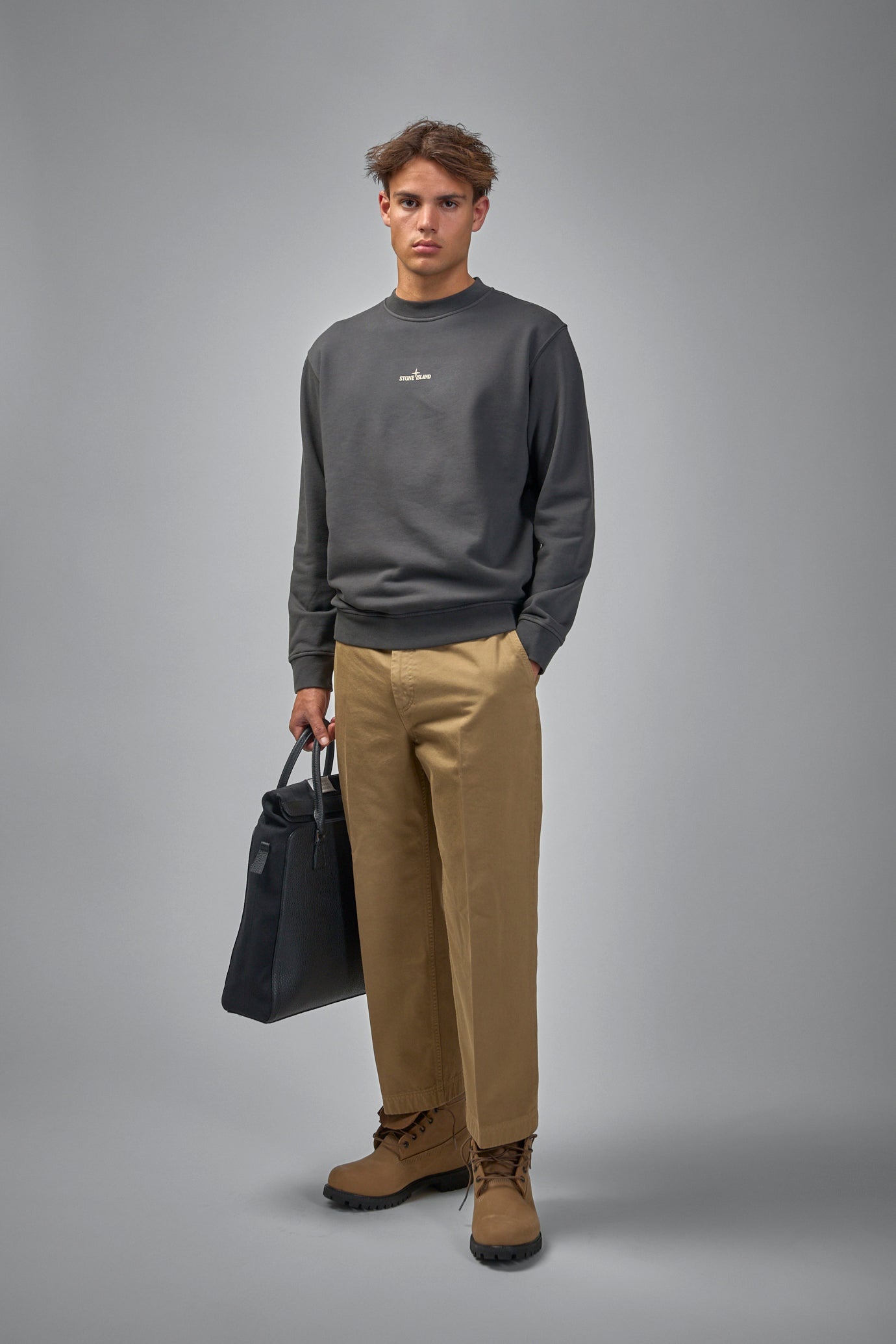 Hooded Sweatshirt with Pouch Pocket - 3