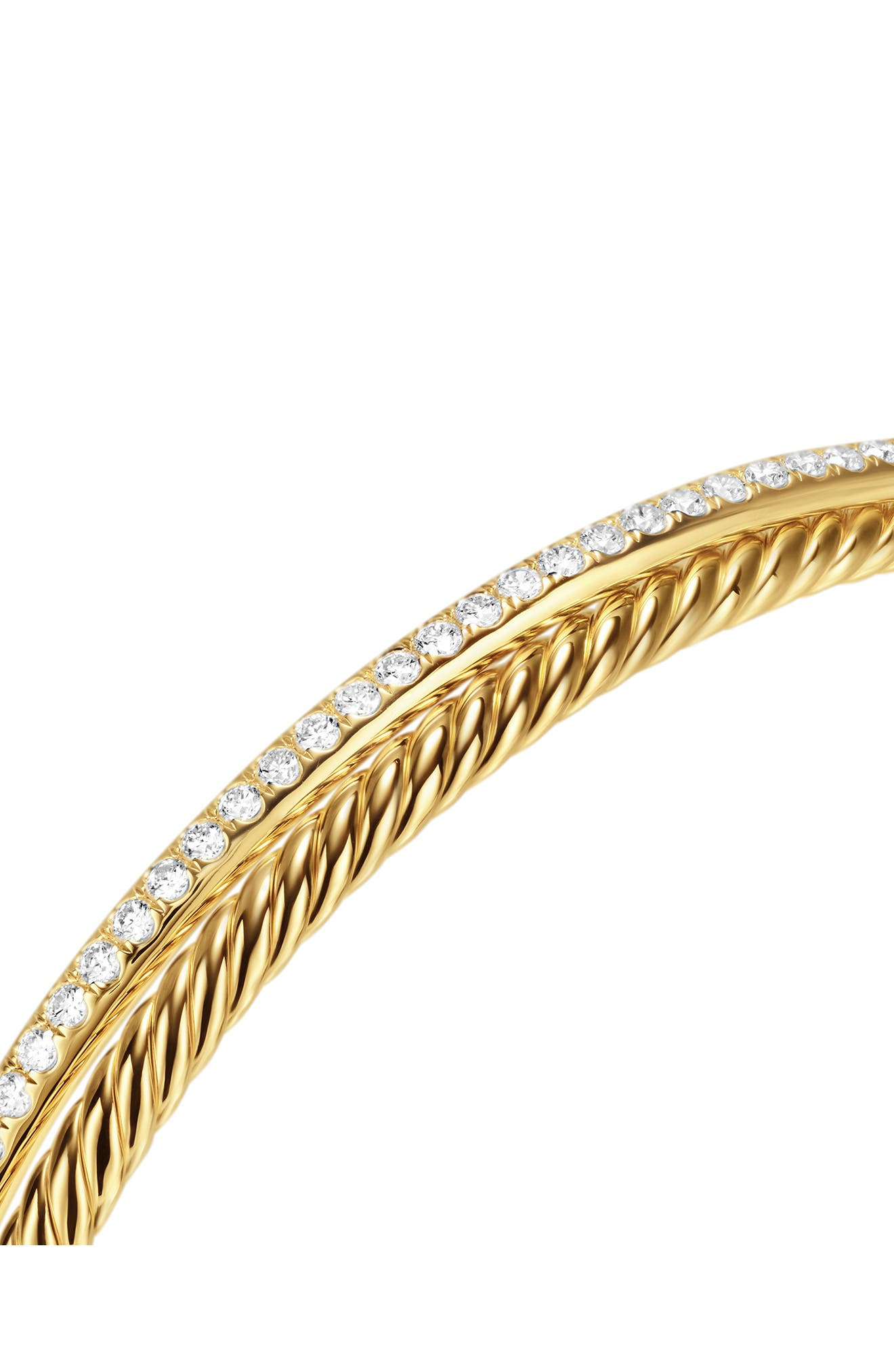David Yurman Crossover Two-Row Bracelet in 18K Yellow Gold with Diamonds, 6mm in 18K Gold at Nordstr - 5
