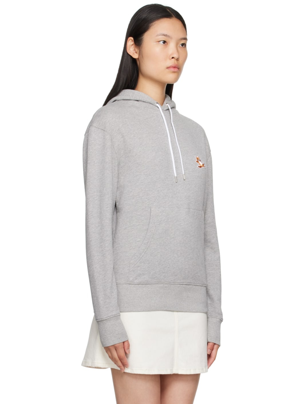 Gray Chillax Fox Hoodie - 2