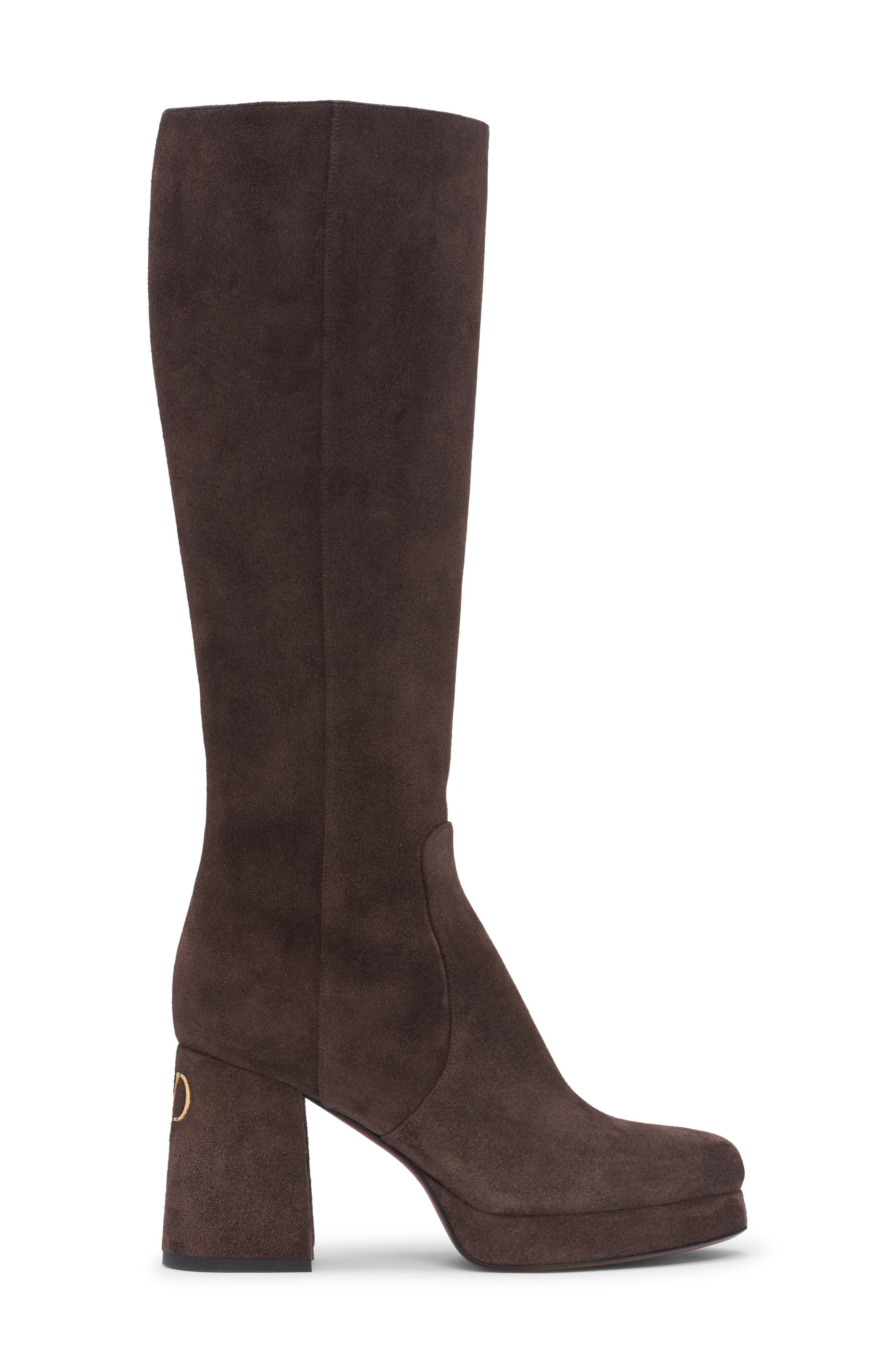Valentino VLOGO Platform Knee High Boot in 0To Testa Di Moro at Nordstrom - 3