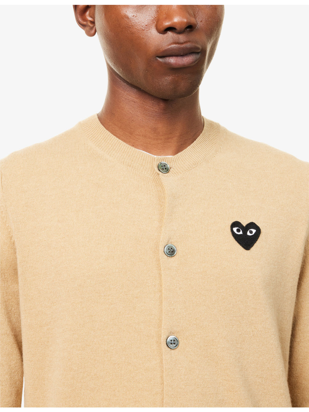 Logo-embroidered Crewneck Wool Cardigan - 5