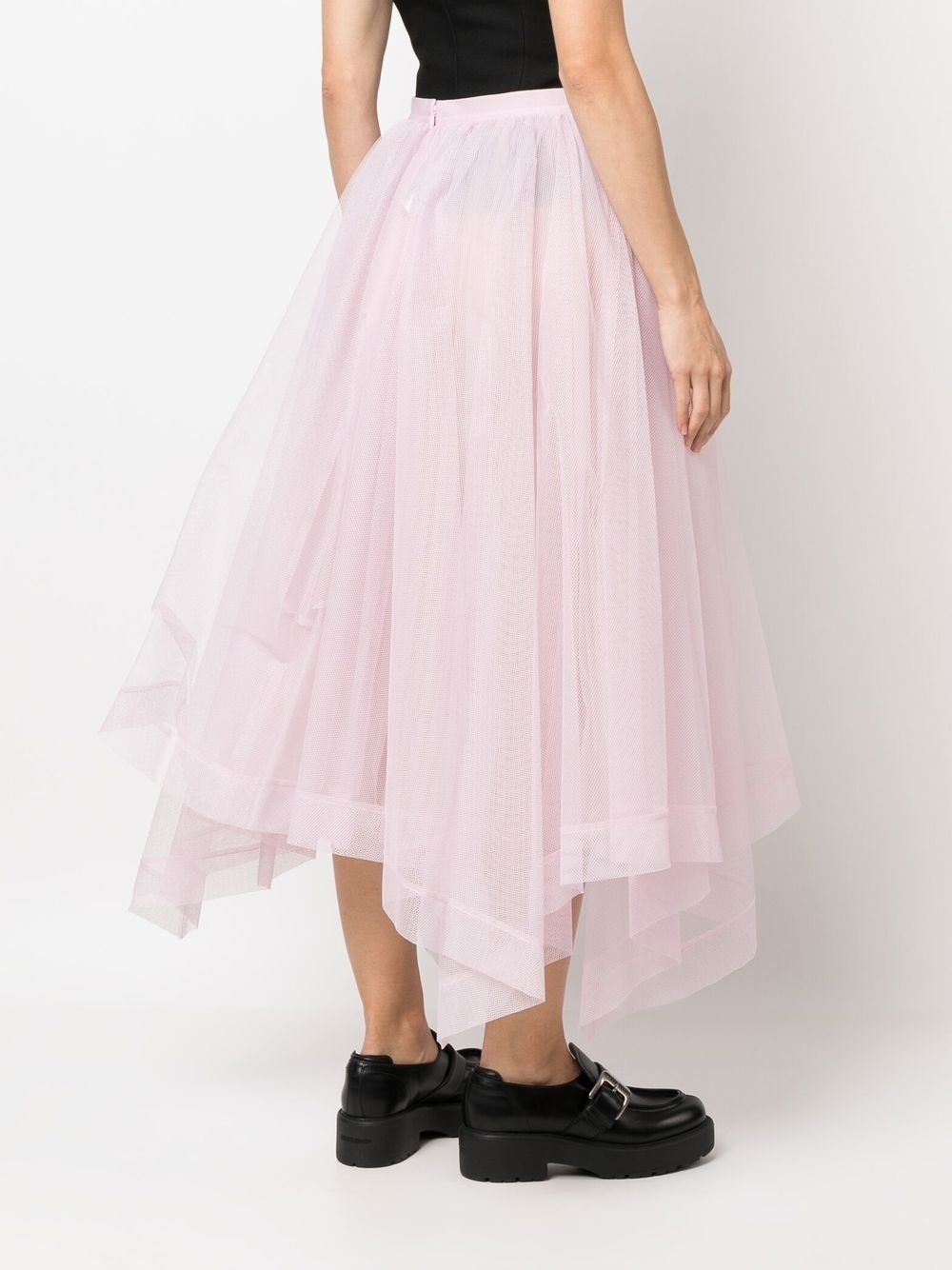asymmetric-design tiered-skirt - 4