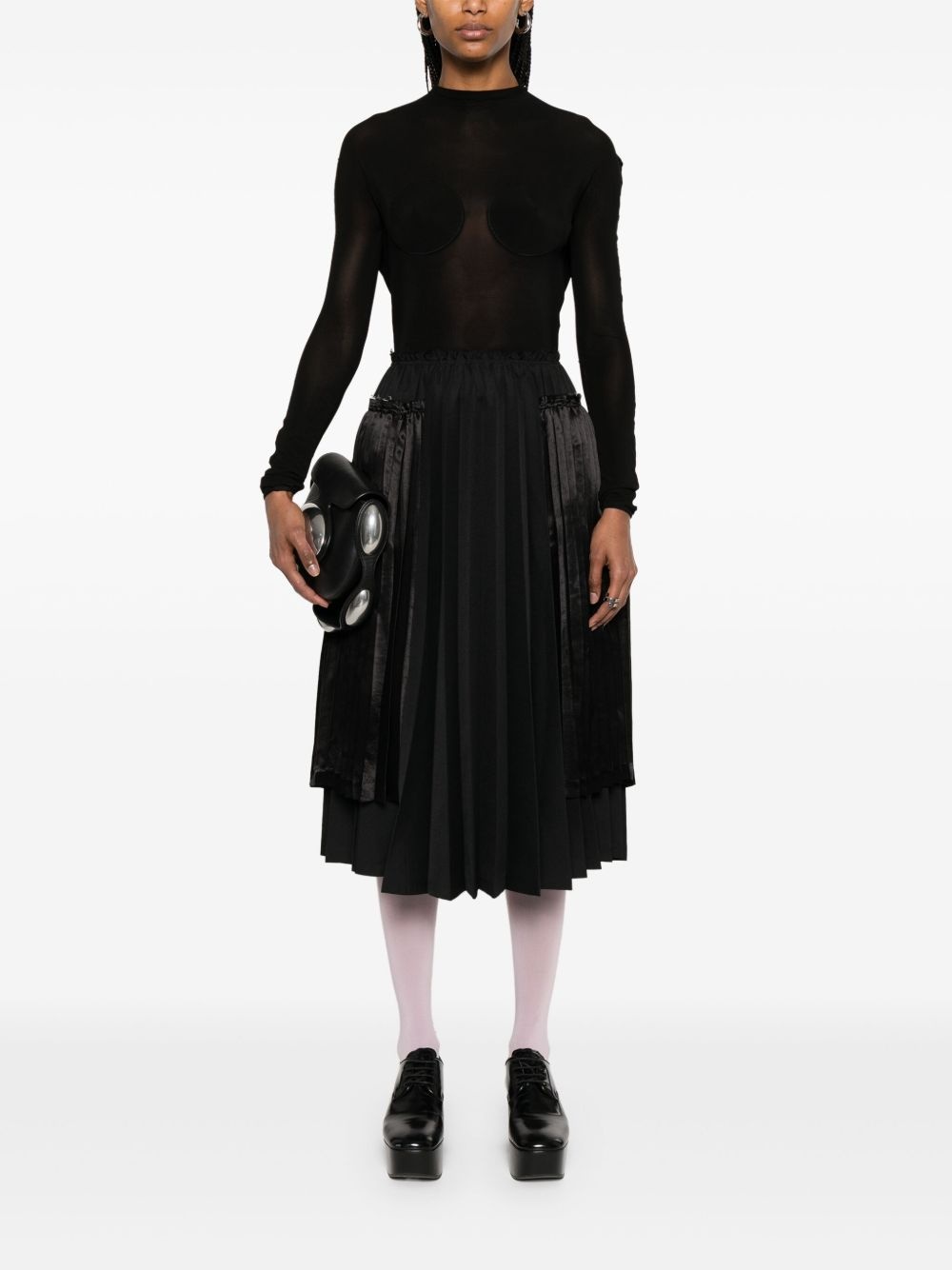 pleated midi skirt - 3