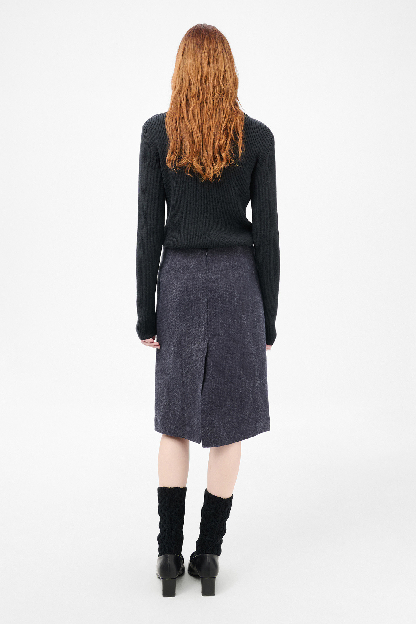 Sirocco Skirt Charcoal Bourdeaux Flow Weave - 5