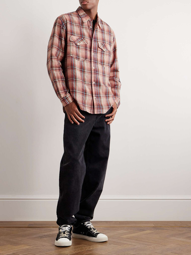 Isabel Marant Lydian Checked Cotton and Linen-Blend Shirt outlook