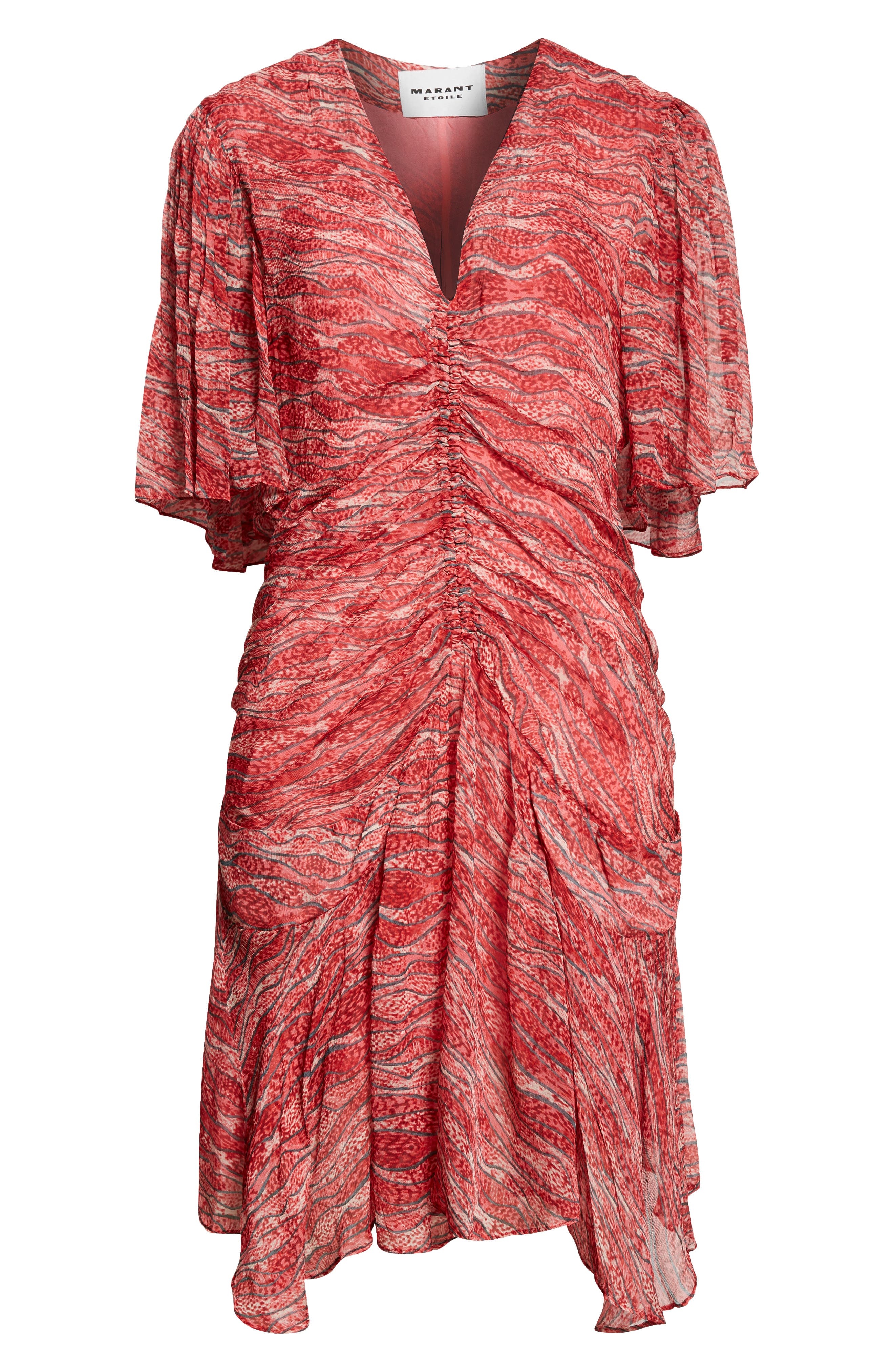 Isabel Marant Étoile Vivienne Abstract Print Georgette Dress in Red at Nordstrom - 5