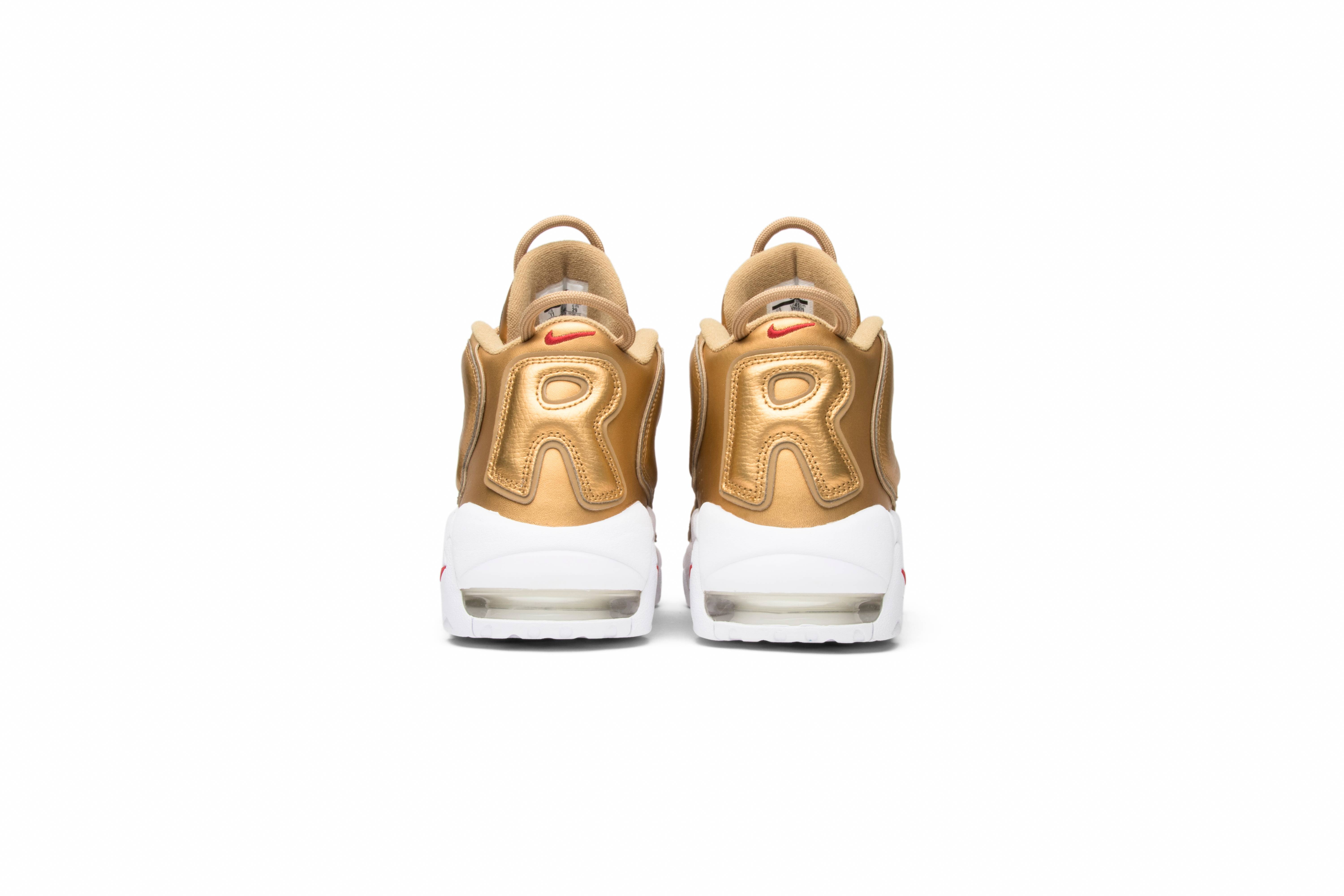 Supreme x Air More Uptempo 'Metallic Gold' - 6