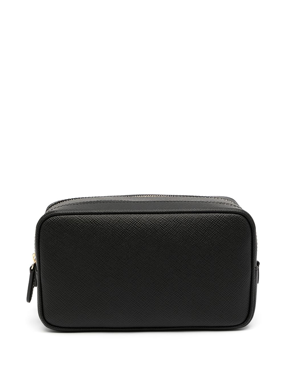 Panama grained leather zip-up wash bag - 2