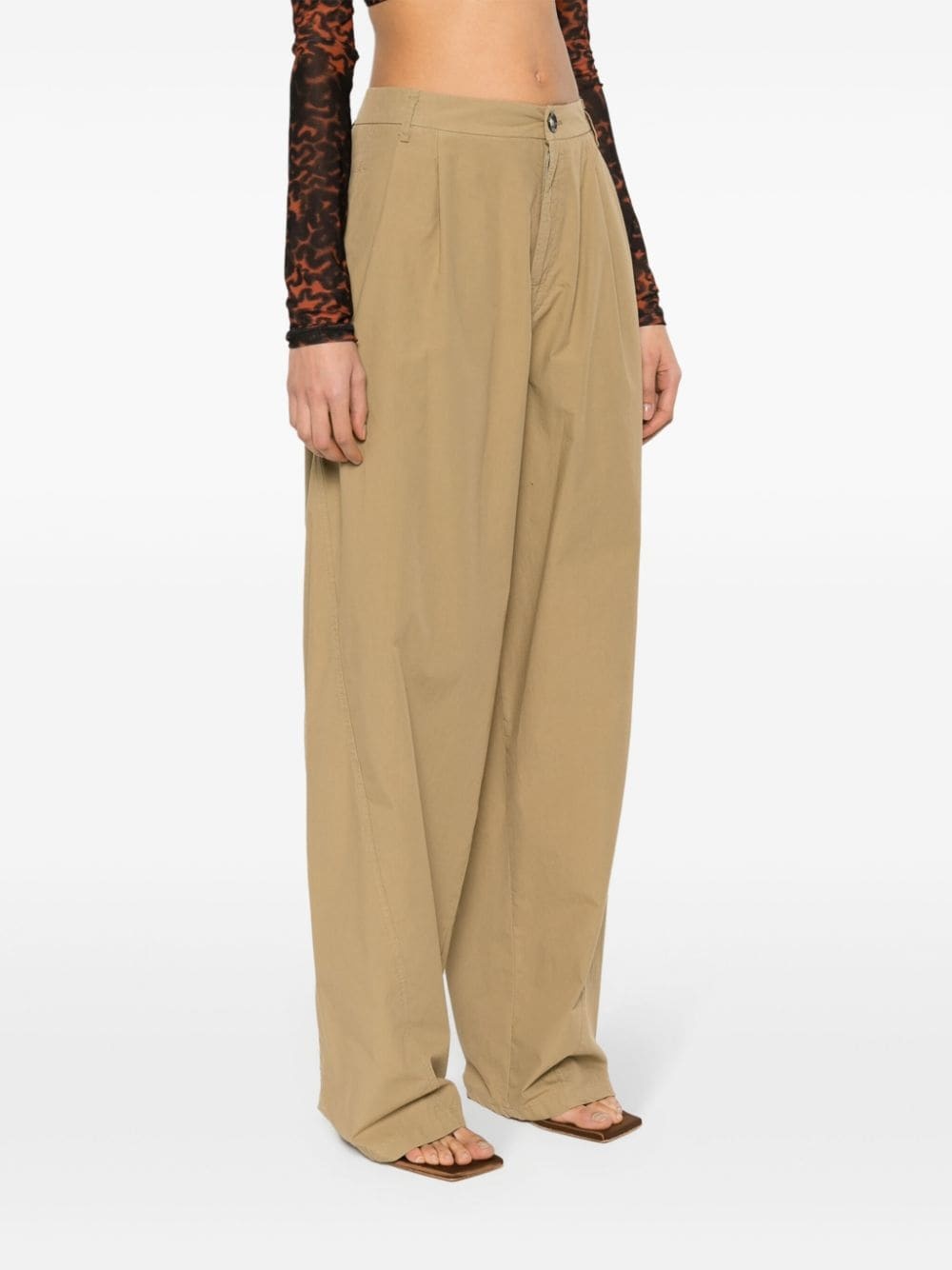 Phebe mid-waist wide-leg trousers - 3