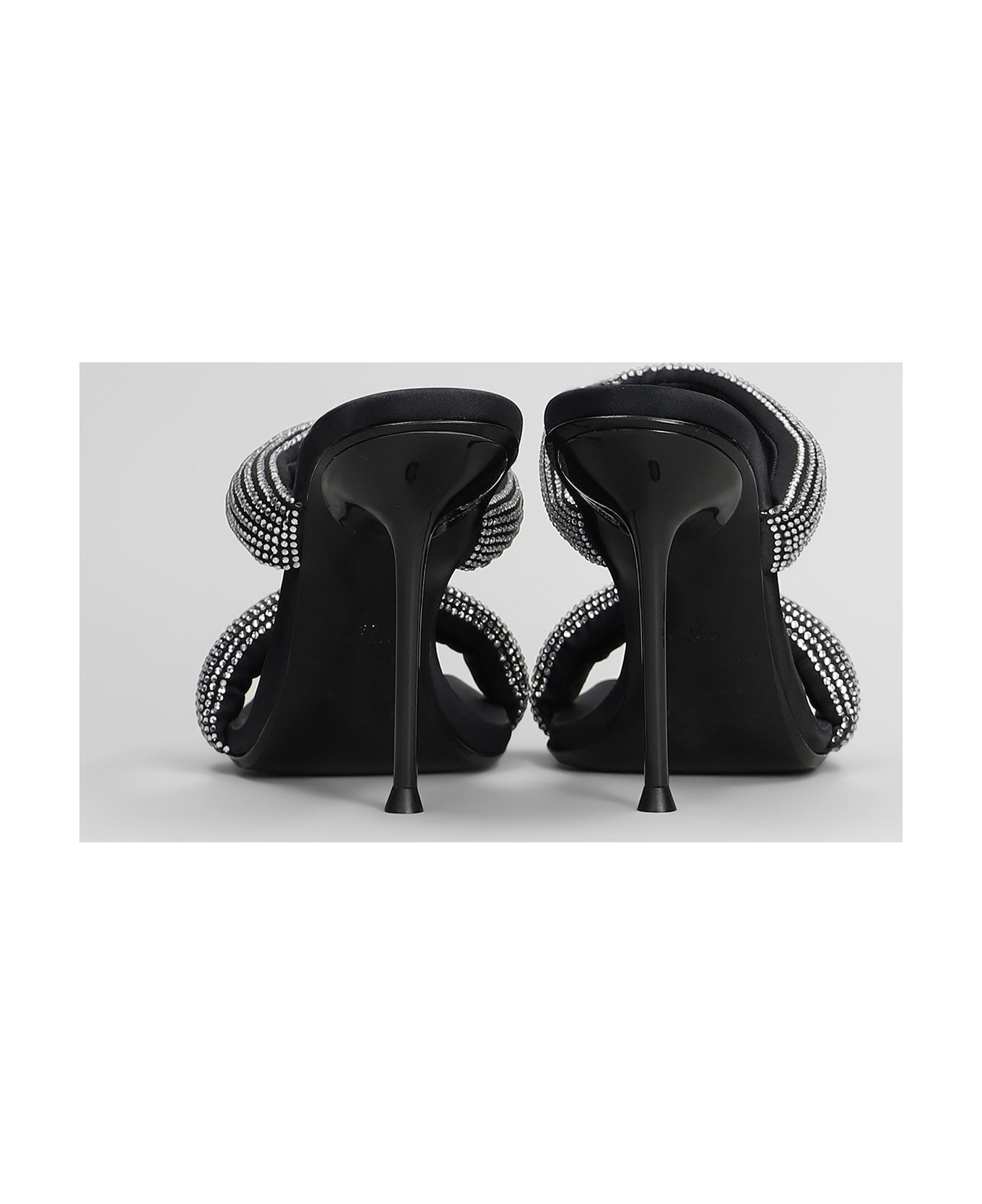 Julie Tubular Sandals In Black Nylon - 4