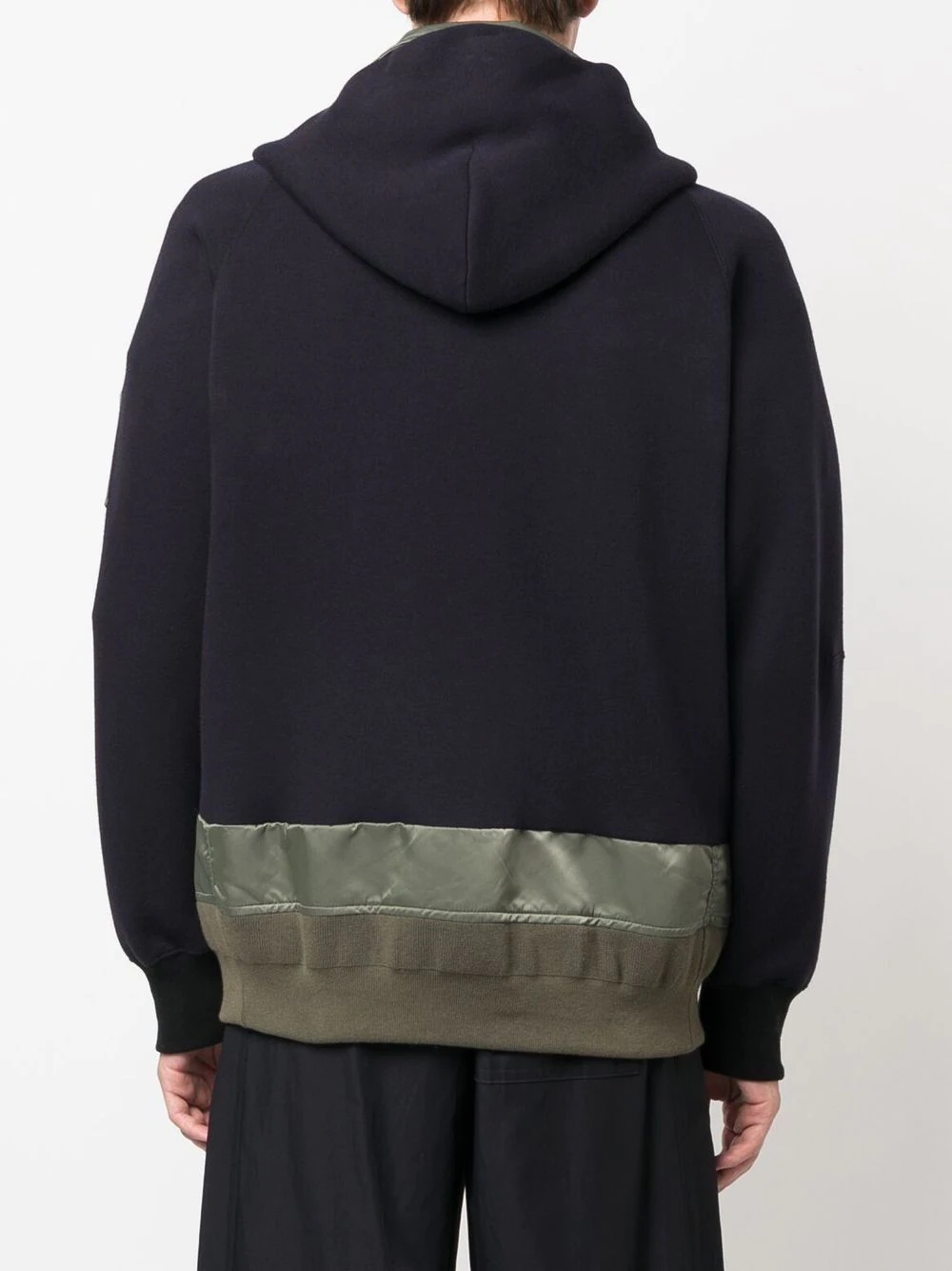 panelled hooded bomber jacket - 4