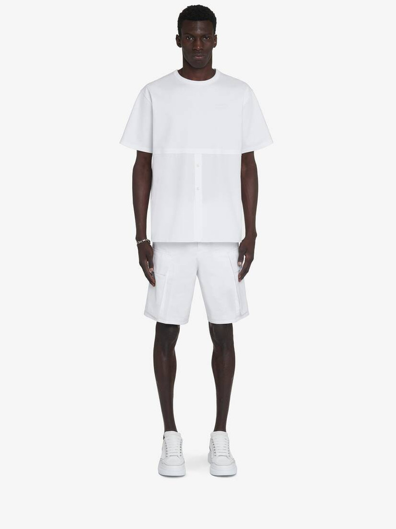 Men's Hybrid T-shirt in White 3