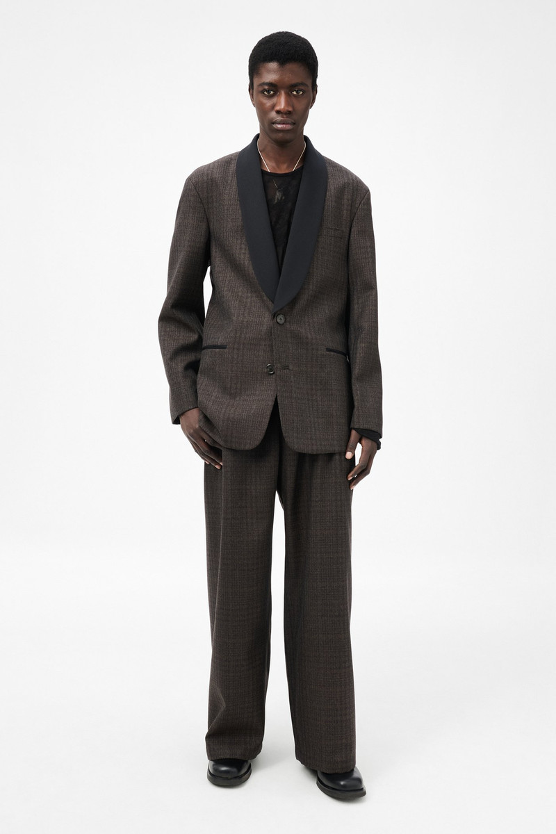 Our Legacy Embrace Shawl Blazer Brown Dunmore Check outlook