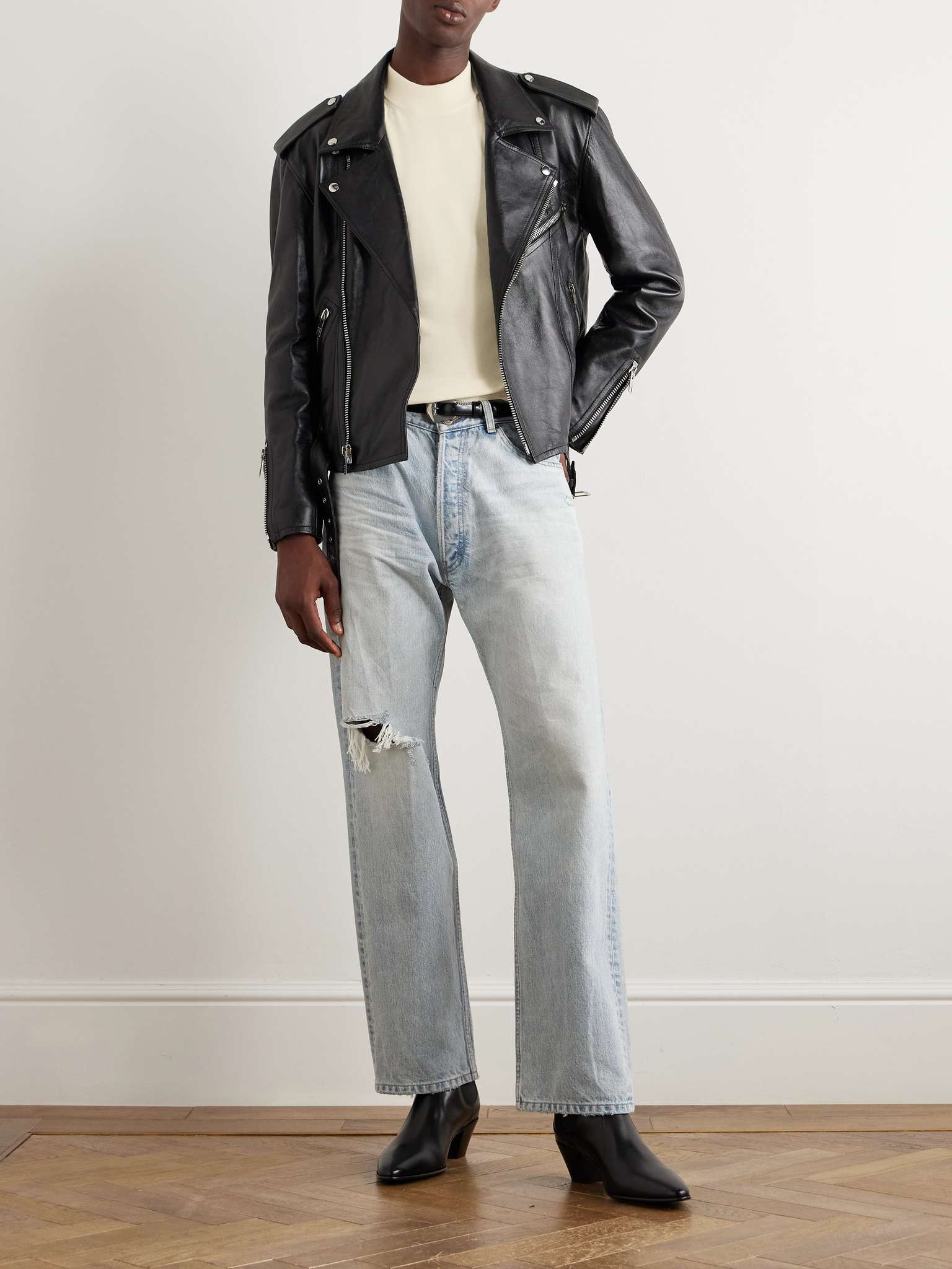 CELINE LARGE WESTERN BELT in VINTAGE CALFSKIN | REVERSIBLE