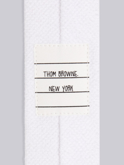 Thom Browne White Cotton Pique Diagonal Stripe Classic Tie outlook