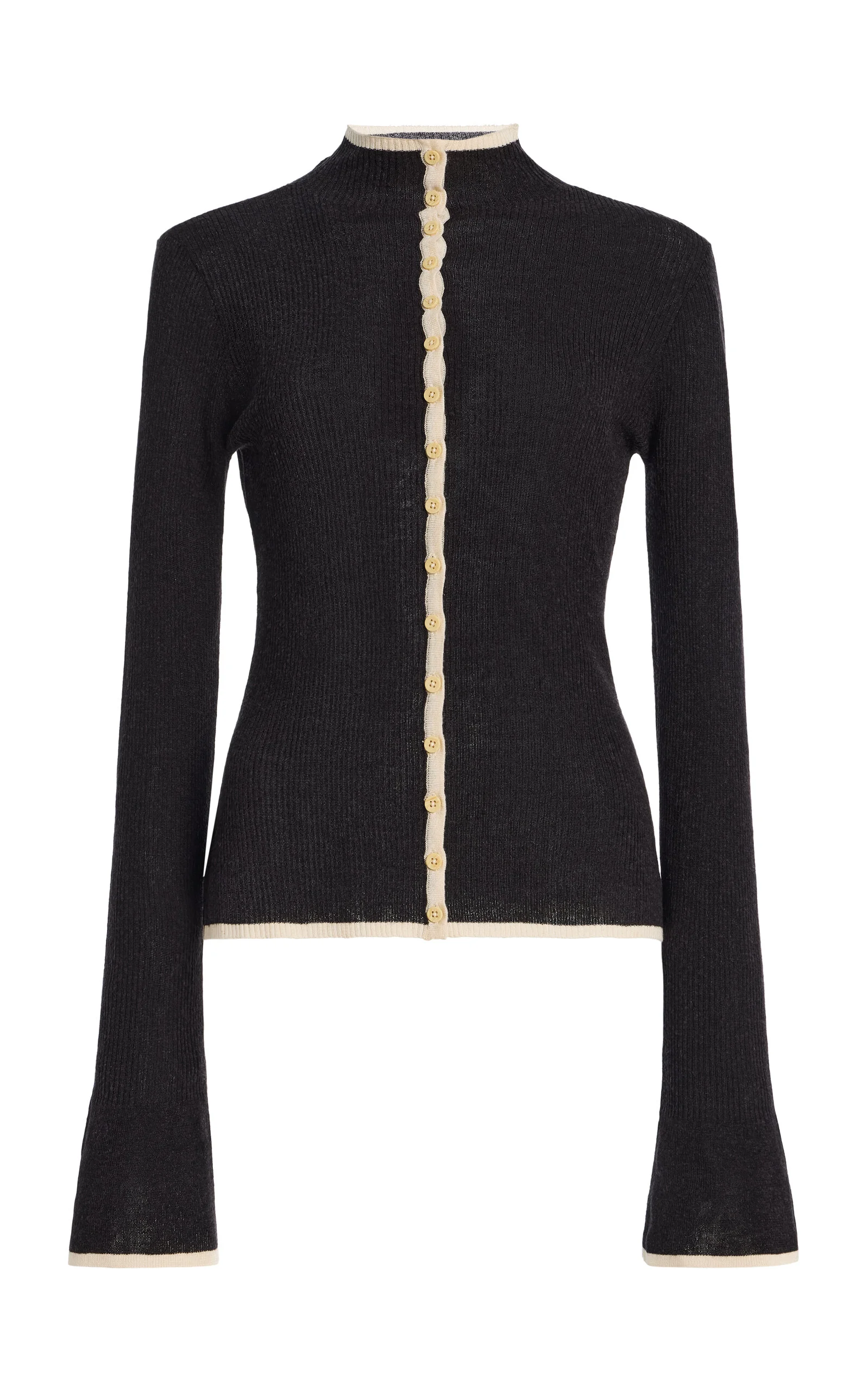 Bound Knit Cardigan - 1