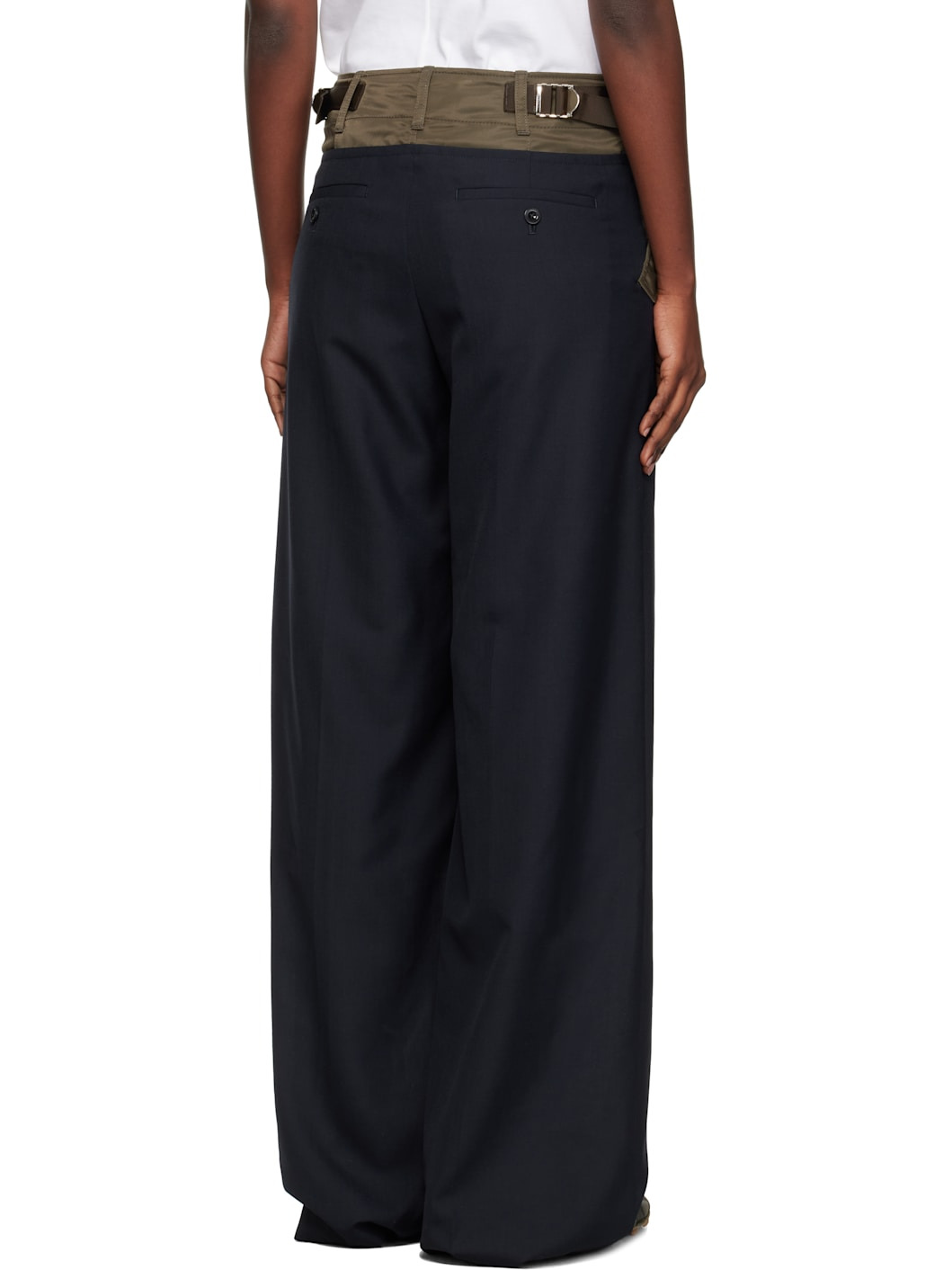 Navy & Khaki Suiting Mix Trousers - 3