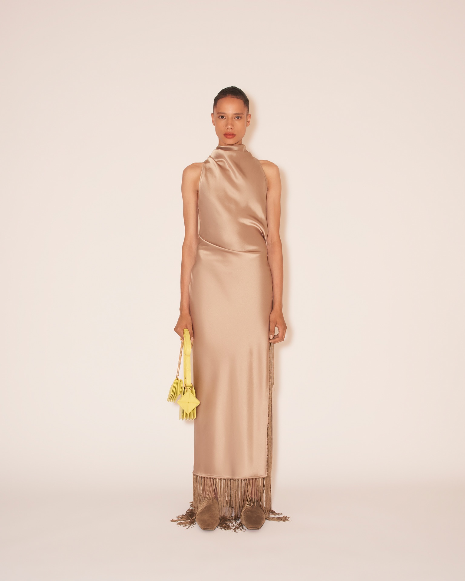 DIA - Fringed dress - Dune - 4