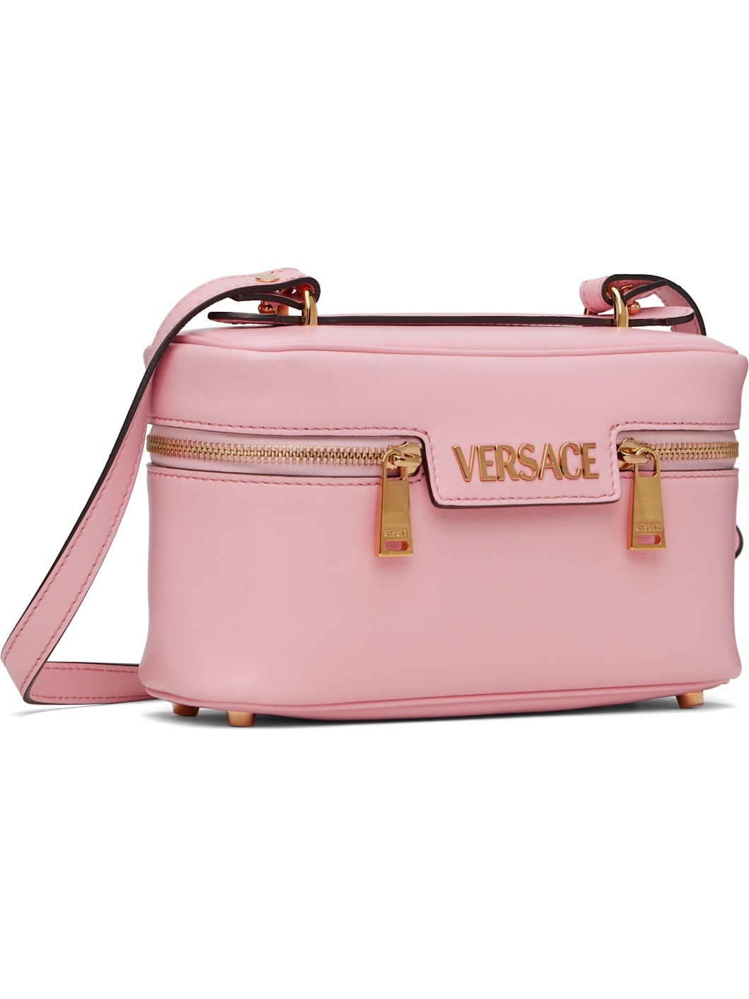 Pink 'Versace' Tag Vanity Bag - 2
