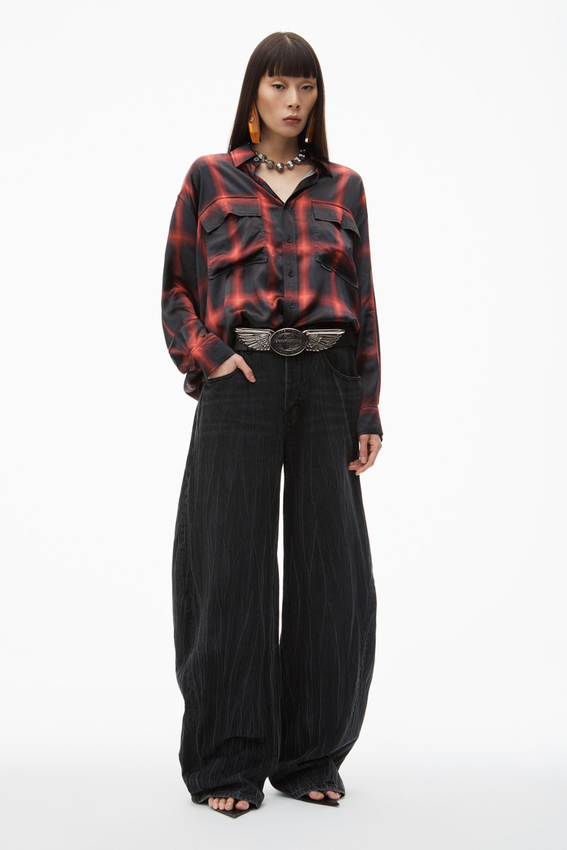 Alexander Wang creased cotton ballon jeans outlook