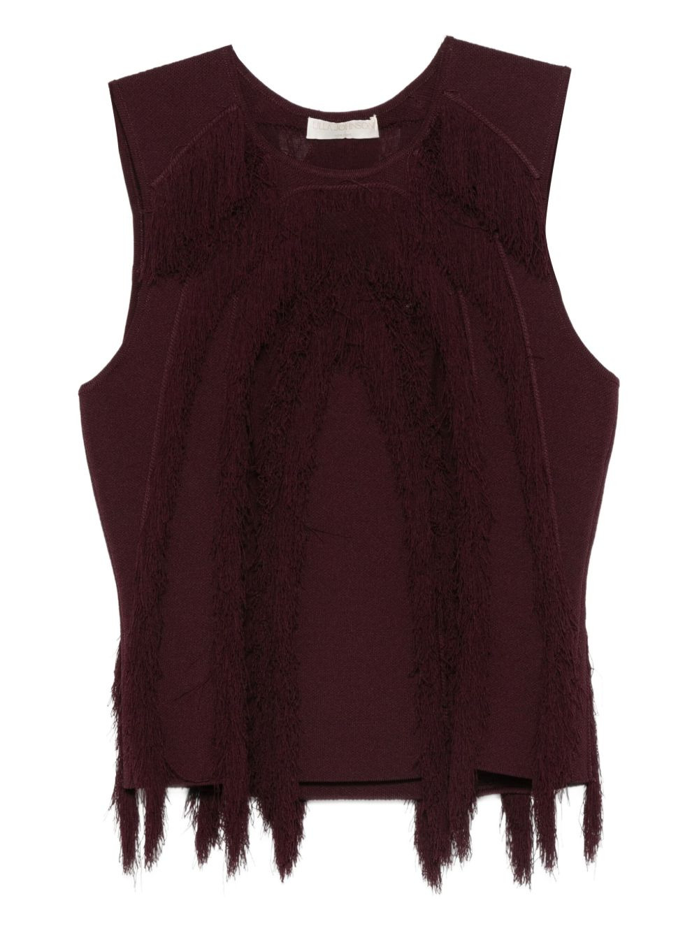 fringe sleeveless top - 1