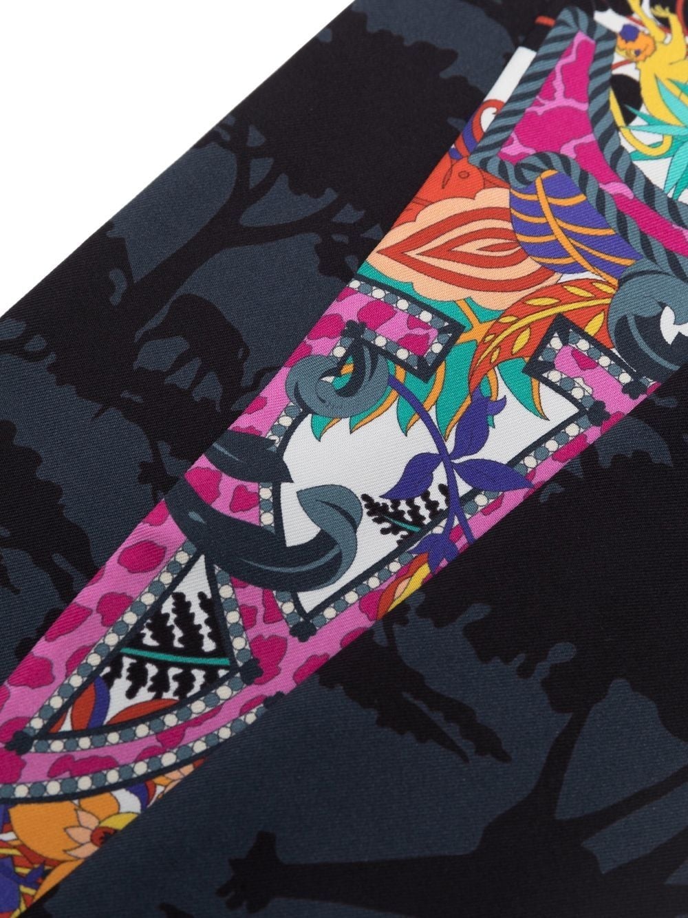 graphic-print silk scarf - 3