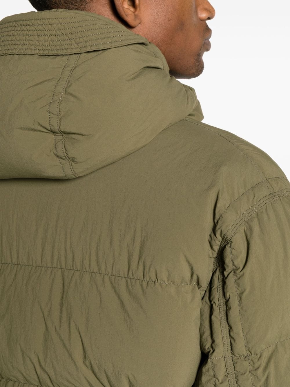 hooded duck-down jacket - 5