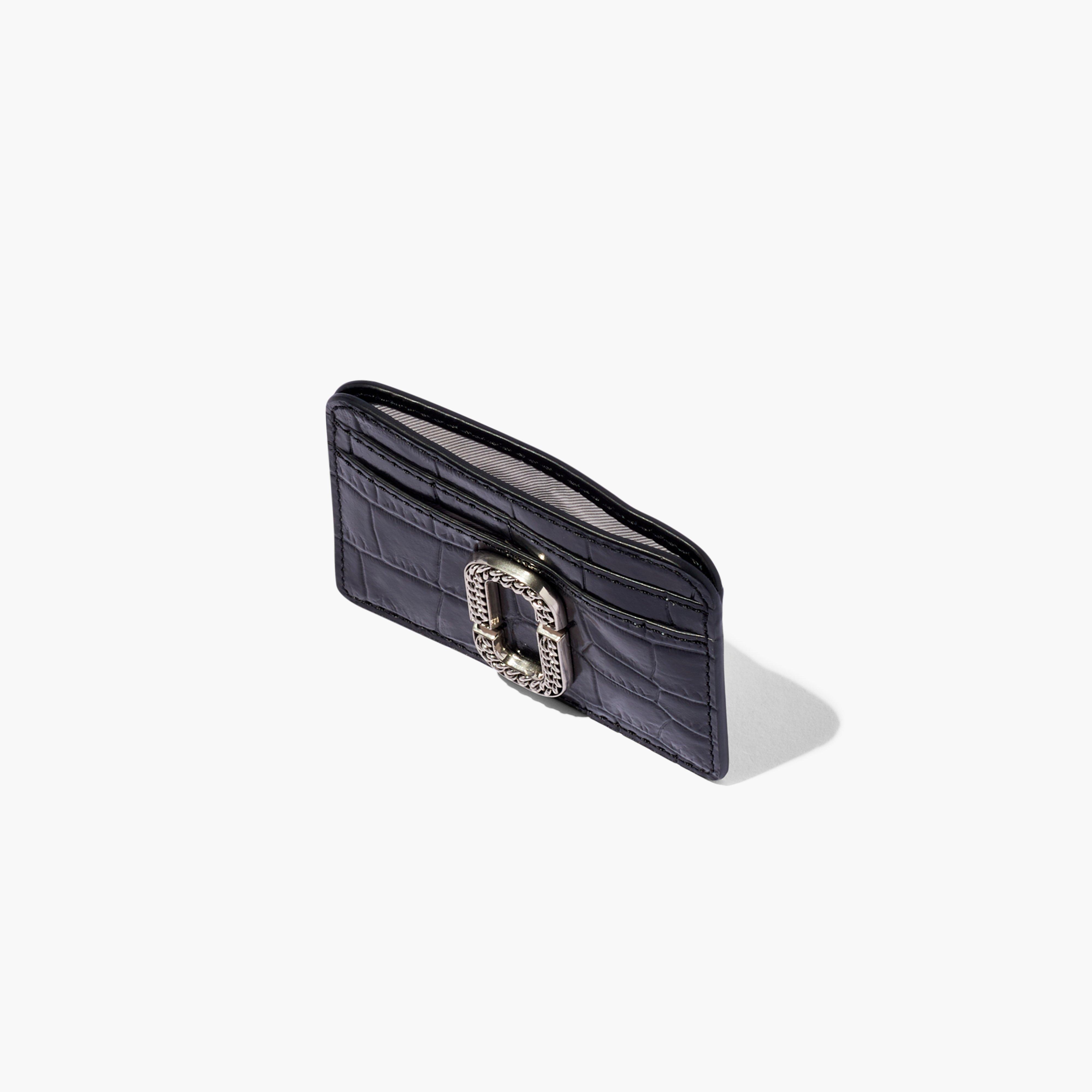 THE CROC-EMBOSSED CARD CASE - 3