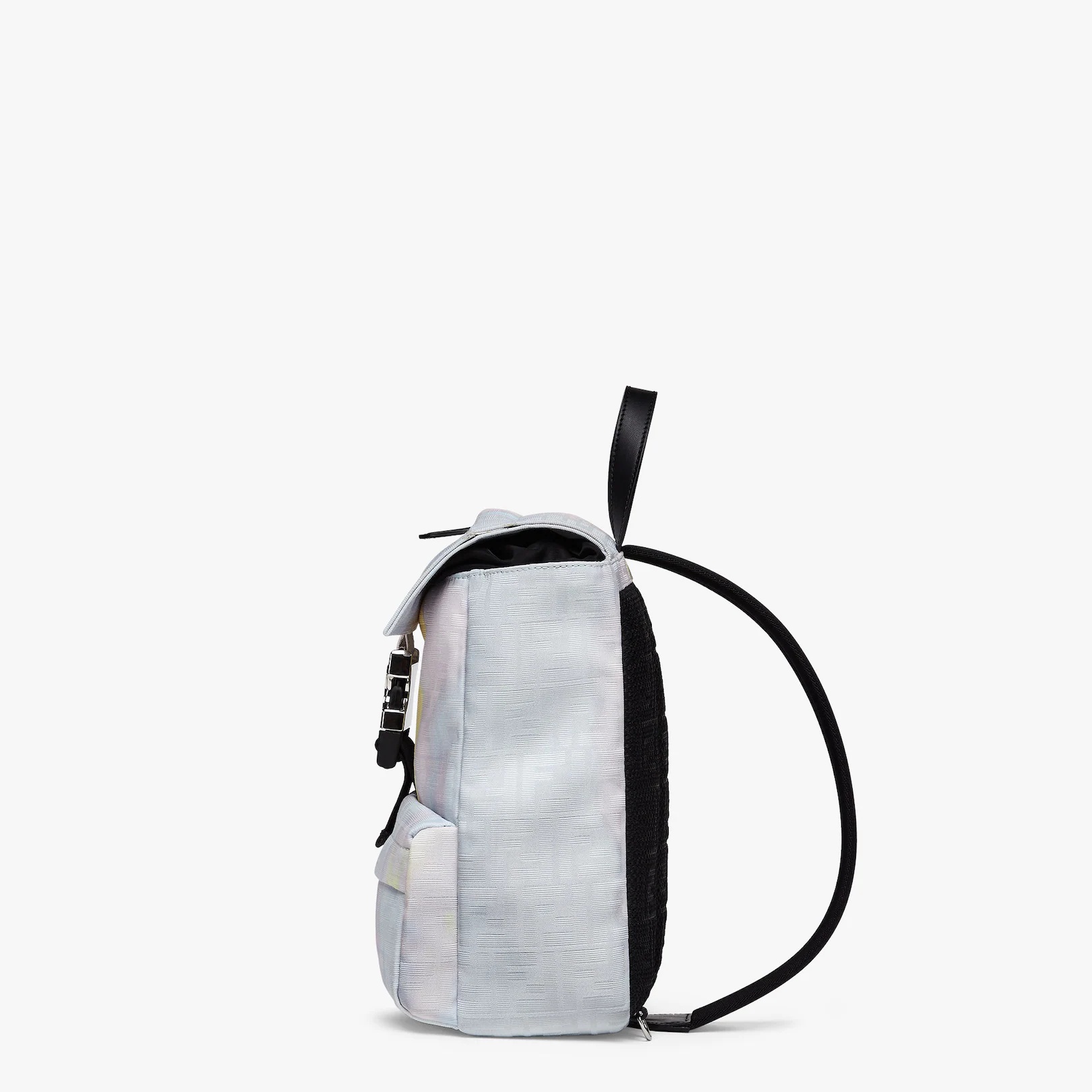 Yellow and lilac Sunset jacquard fabric backpack - 2