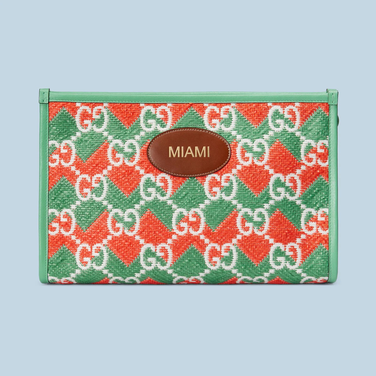 'Miami' GG chevron striped pouch - 1