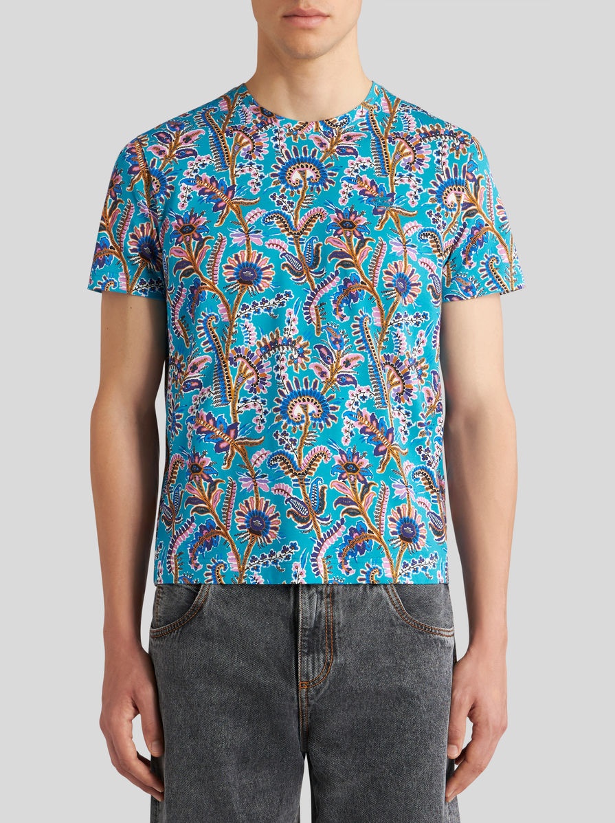 T-SHIRT WITH FOLIAGE PRINT - 2