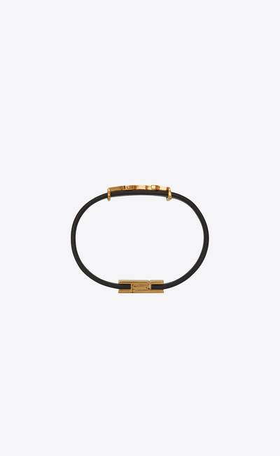 SAINT LAURENT opyum bracelet in leather outlook