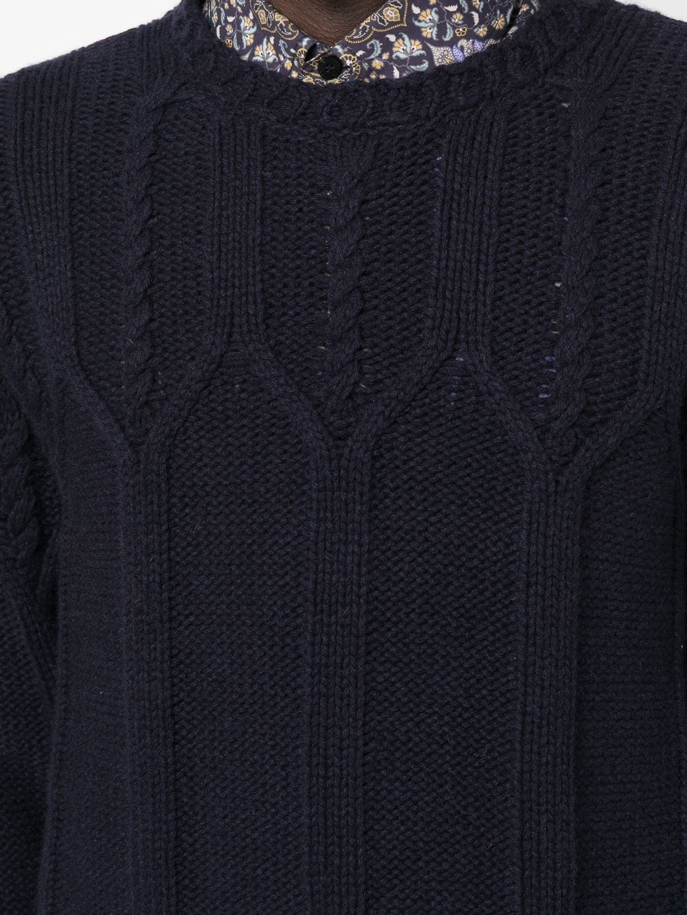 multi-knit wool-cashmere jumper - 5