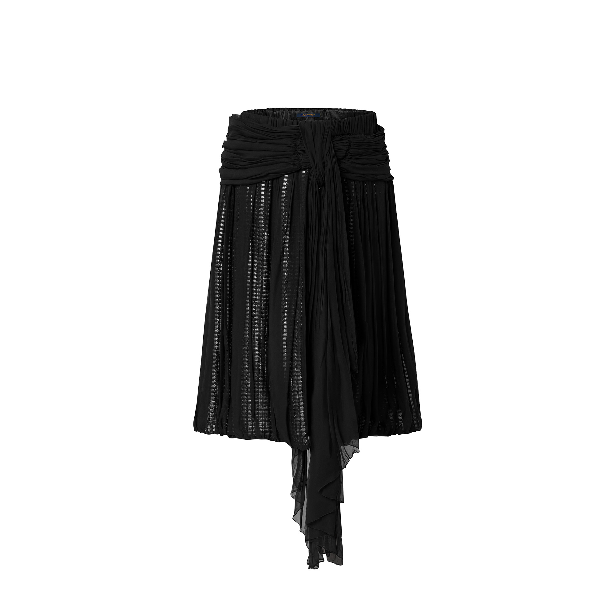 Draped Mirrorball Bermuda Shorts - 1