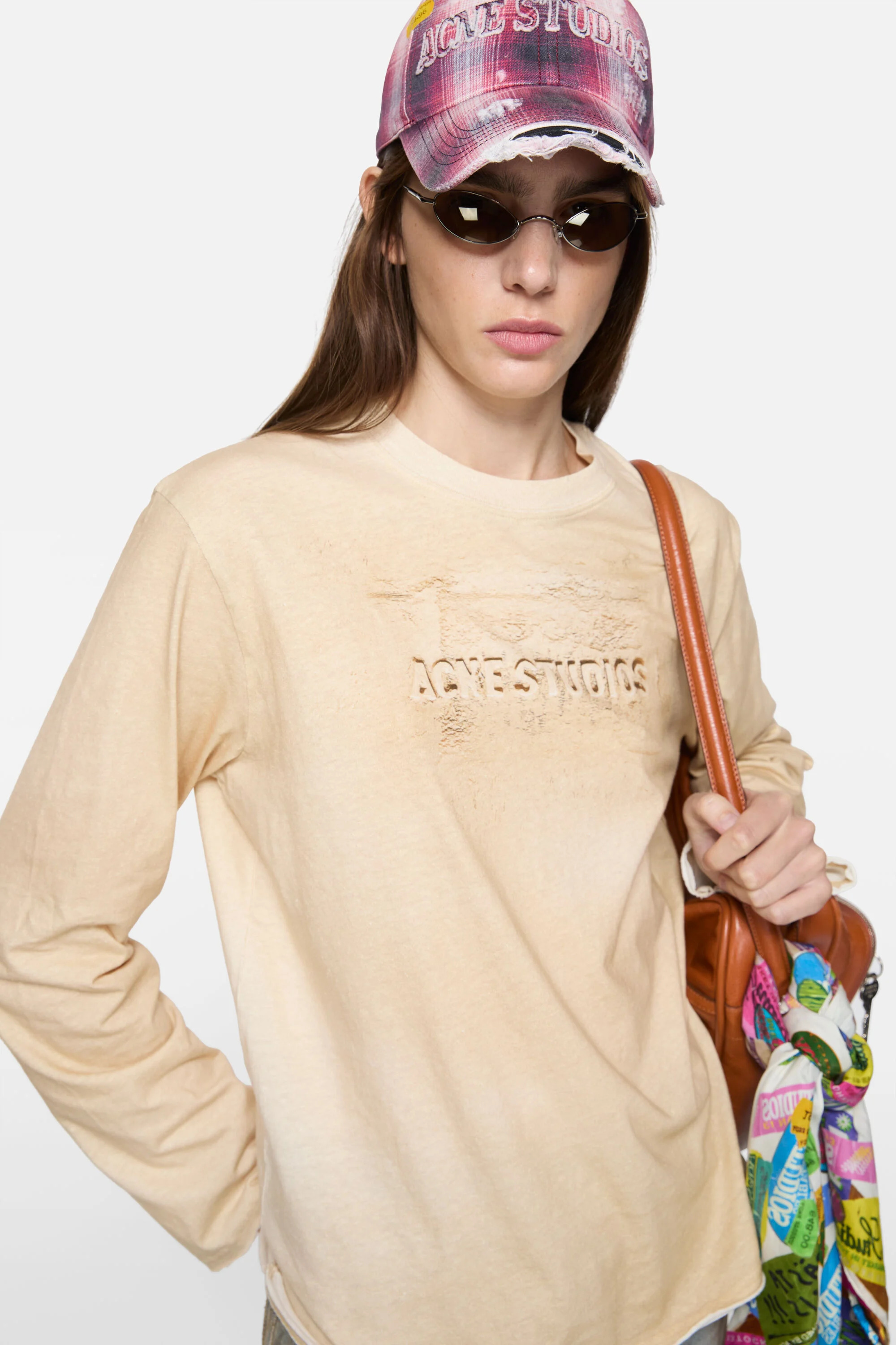 Long sleeve logo t-shirt - Sand beige - 4