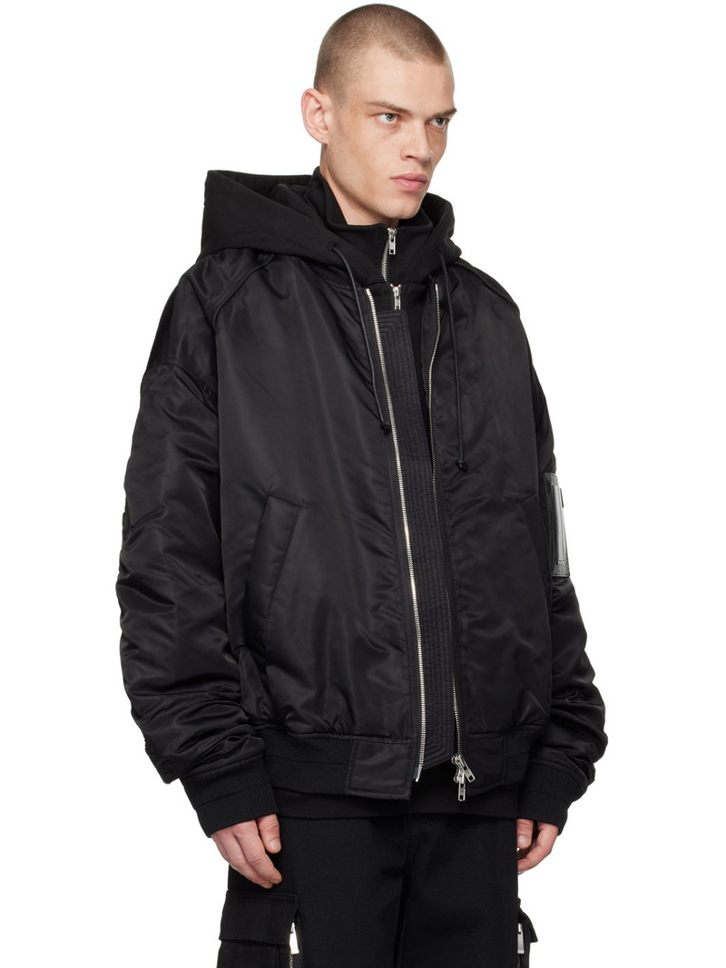 JUUN.J Black Layered Bomber Jacket outlook