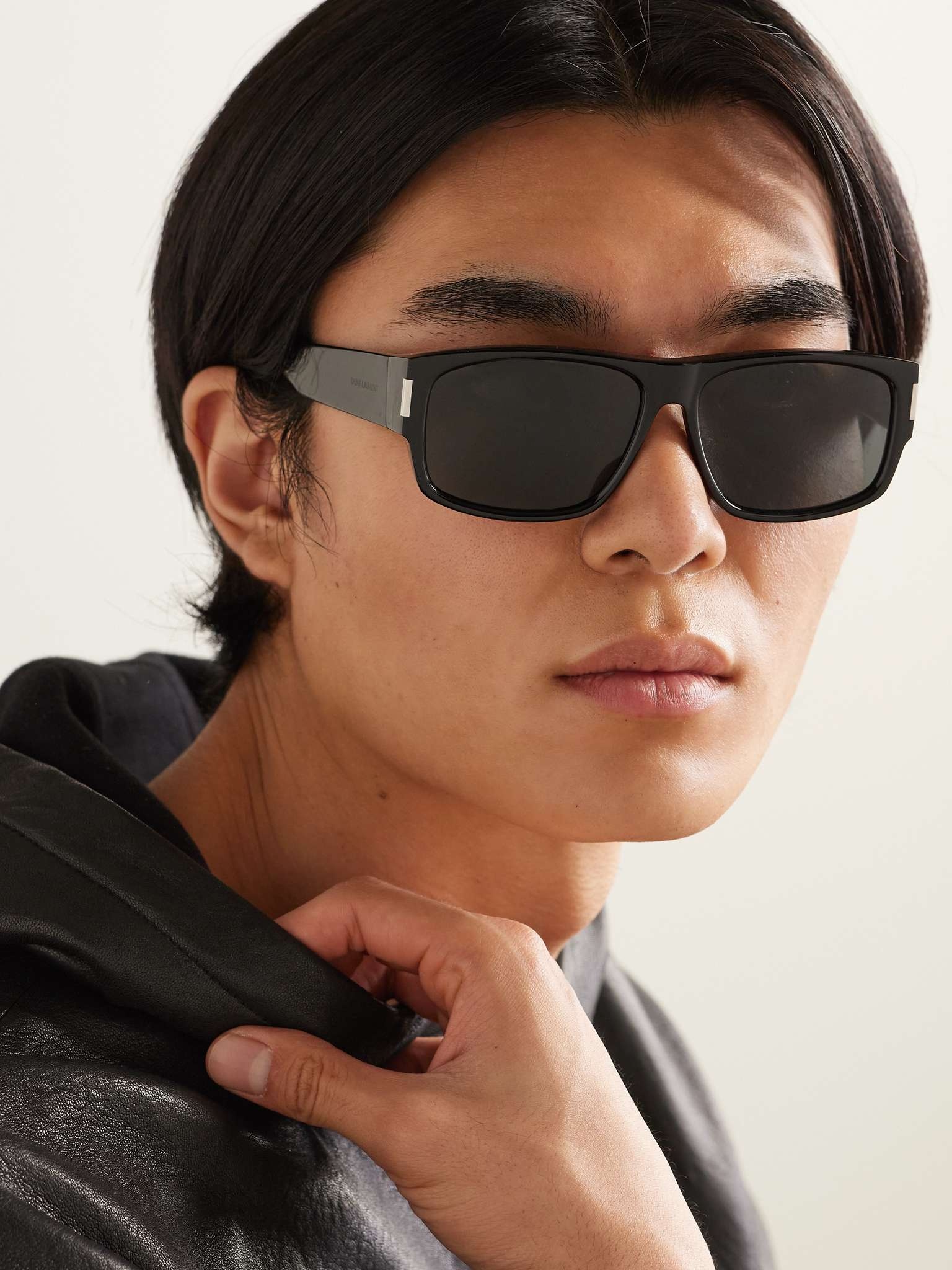 New Wave Rectangular-Frame Acetate Sunglasses - 2