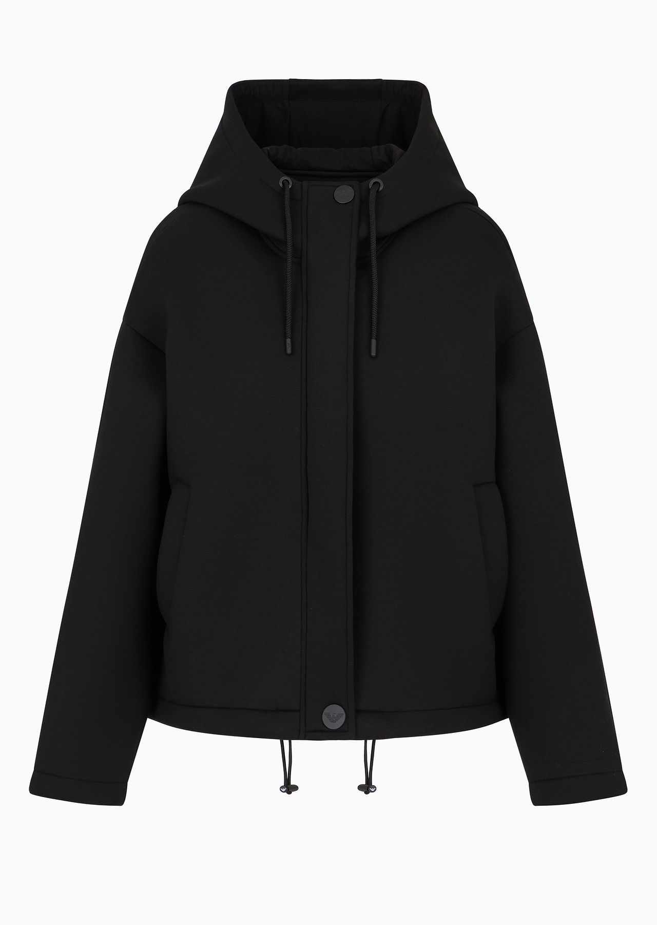 Oversized hooded sweatshirt in scuba fabric - 1