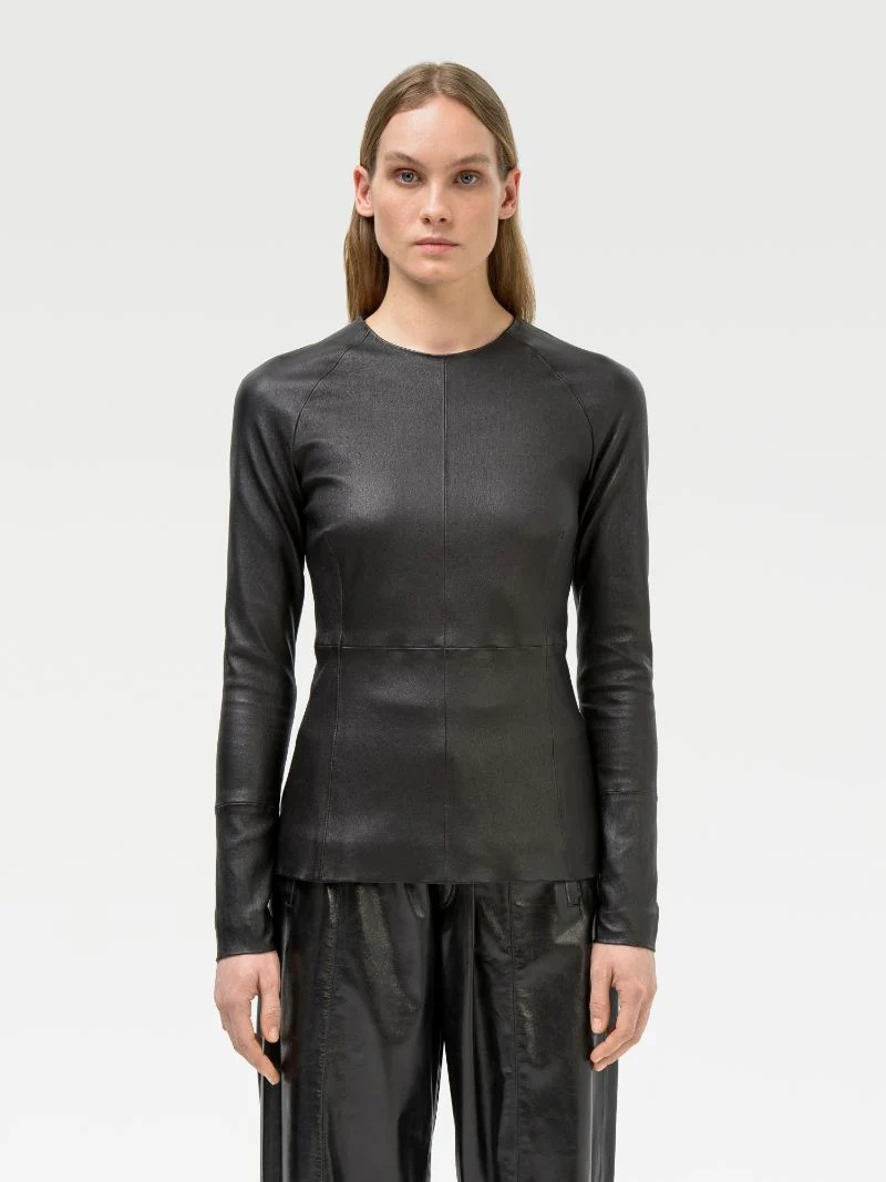 STRETCH LEATHER TOP - 3