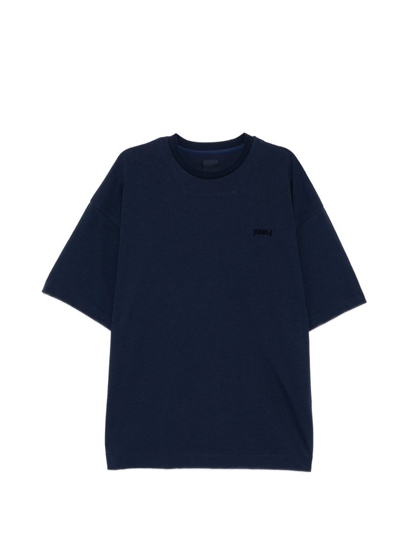 logo-embroidered T-shirt 1
