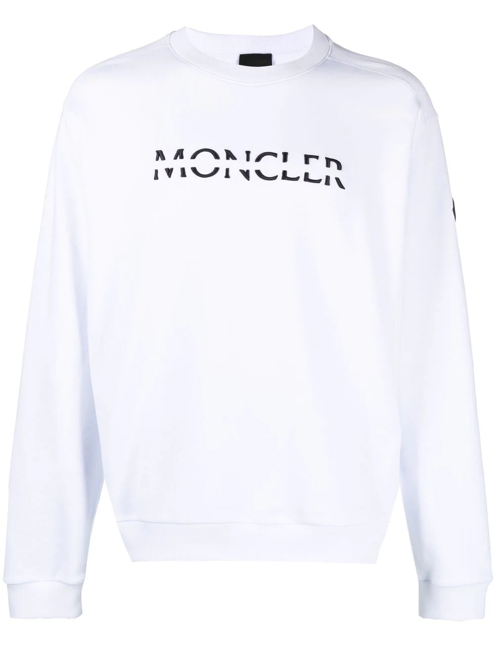 logo-print crew neck sweatshirt - 1