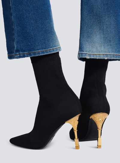 Balmain Moneta knit ankle boots outlook