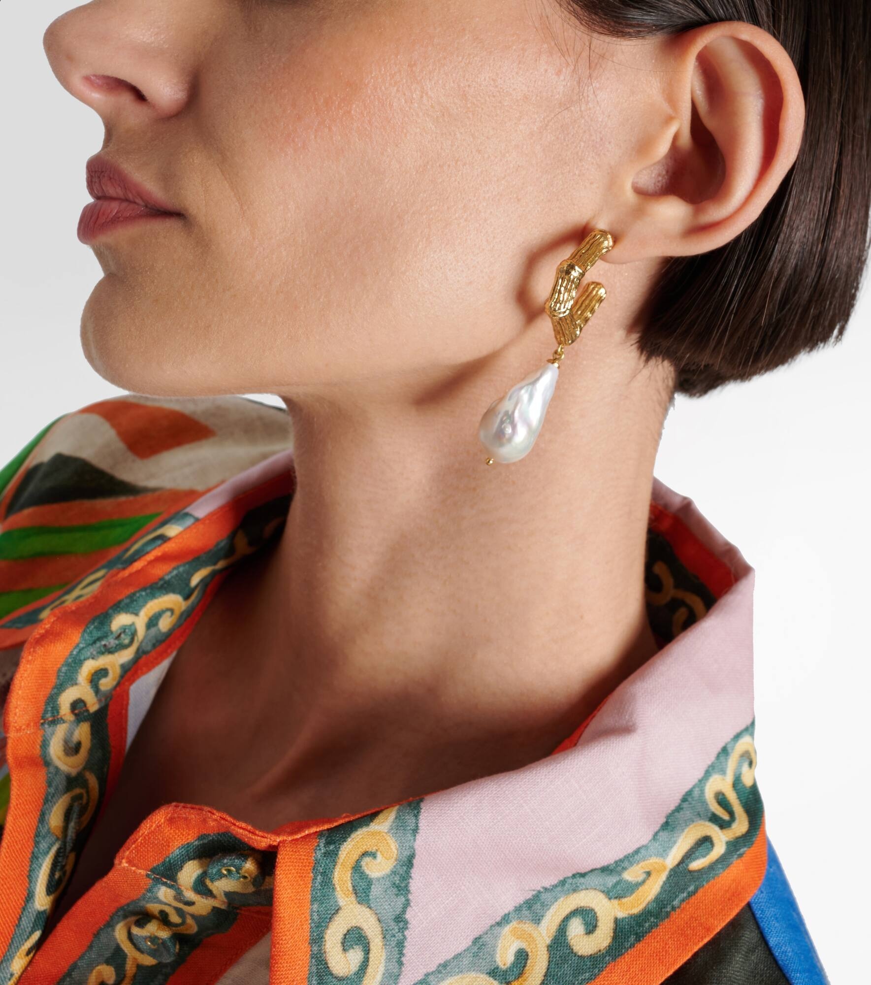 Team Spirit gold-plated earrings - 3