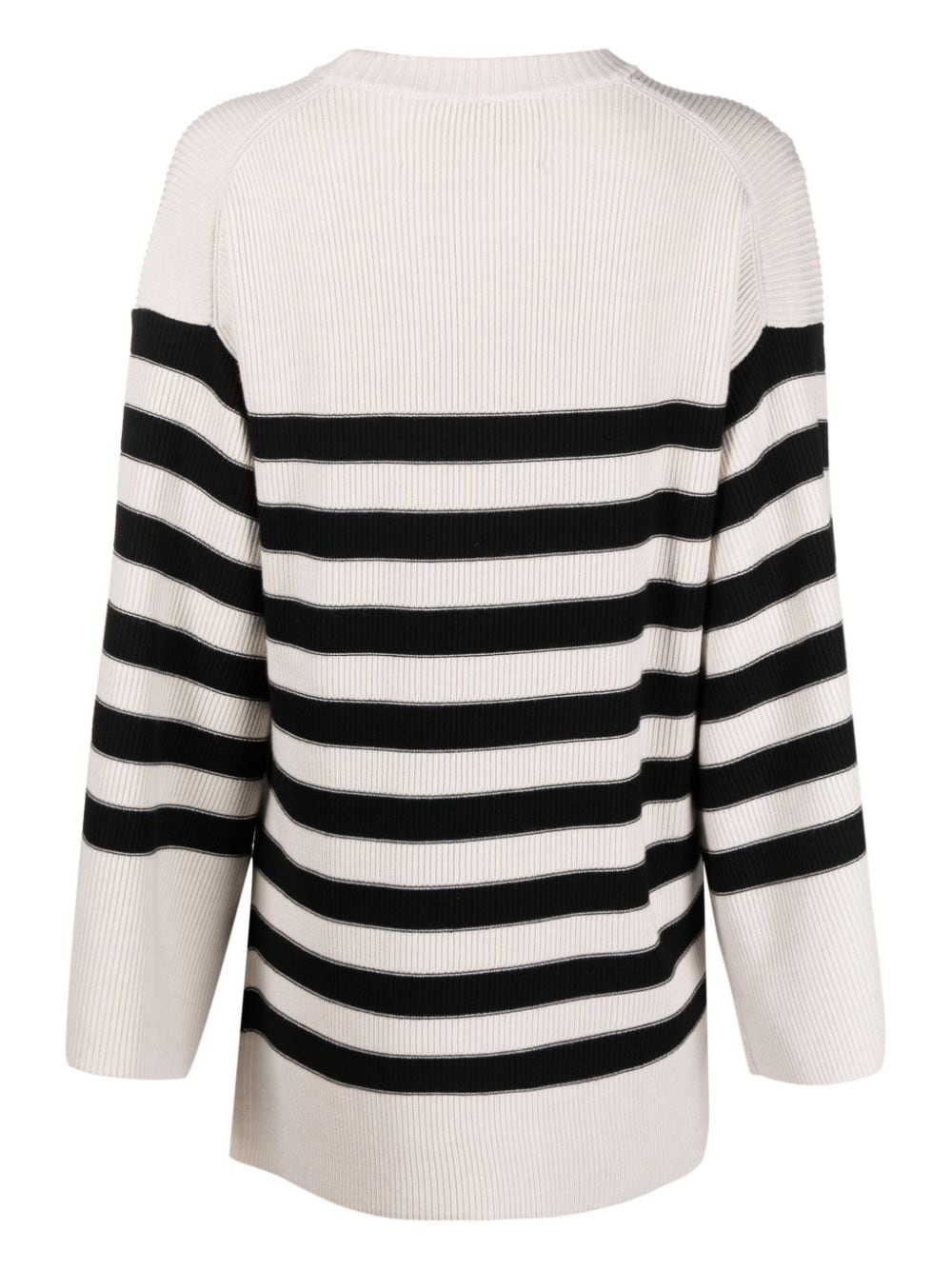 Leon striped ribbed-knit jumper - 2