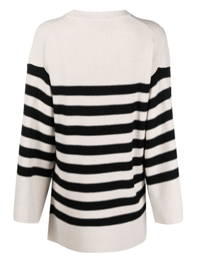 BY MALENE BIRGER Leon striped ribbed-knit jumper outlook