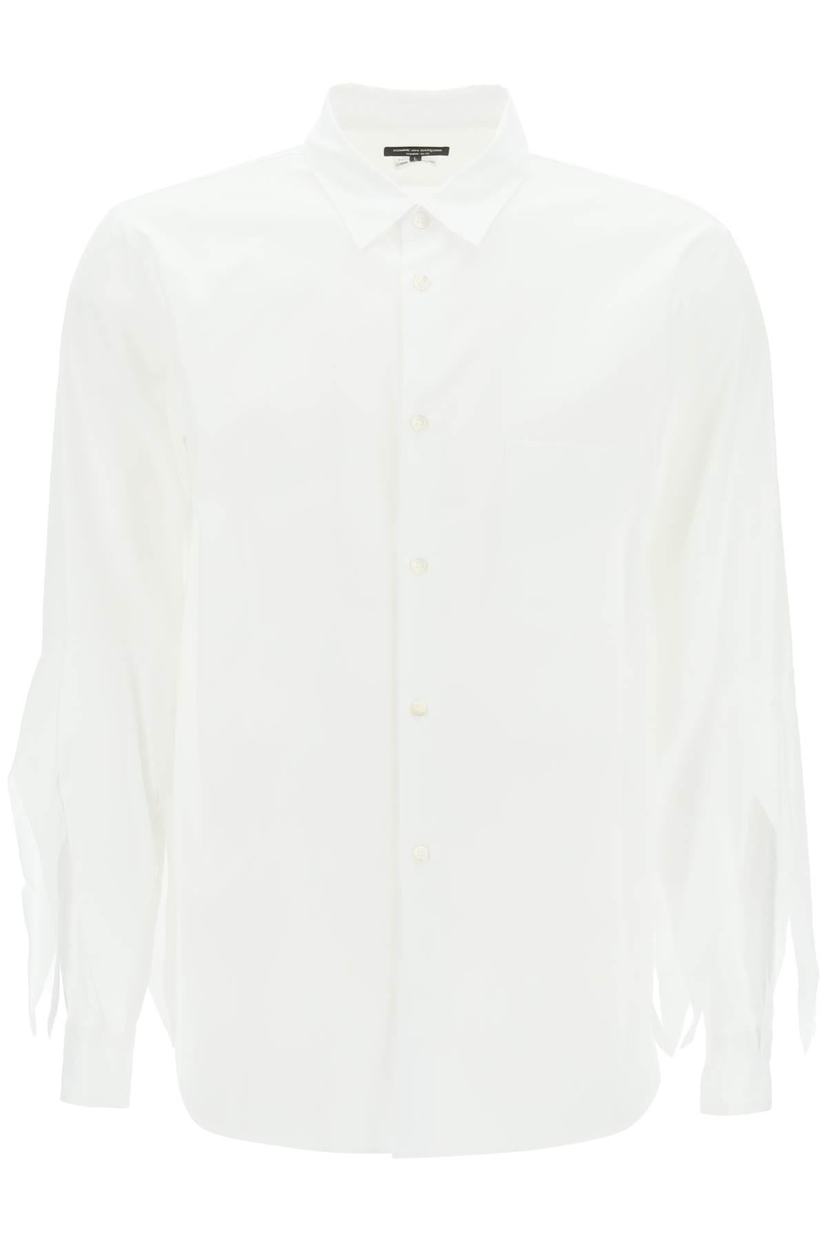 COMME DES GARCONS HOMME PLUS - SPIKED FRAYED-SLEEVED SHIRT - 1