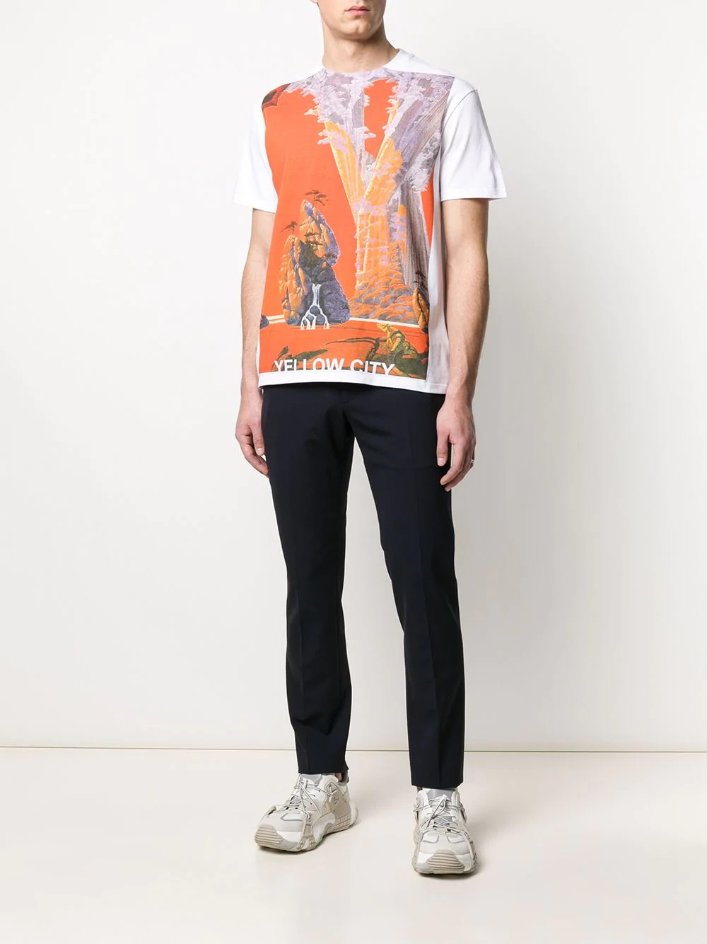 Yellow City graphic-print T-shirt - 2