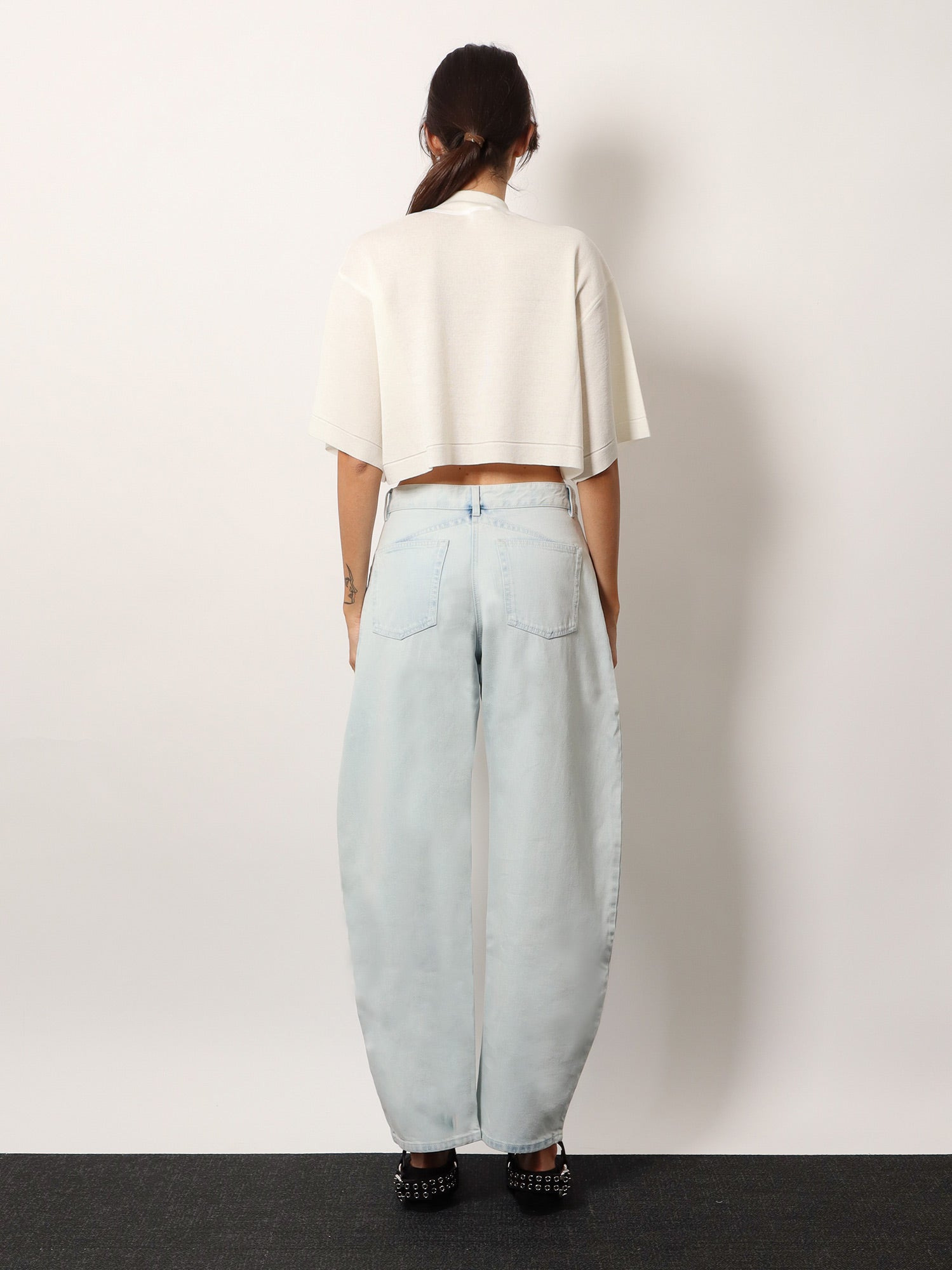 Alaia Women Cropped Cotton Blend Top - 3