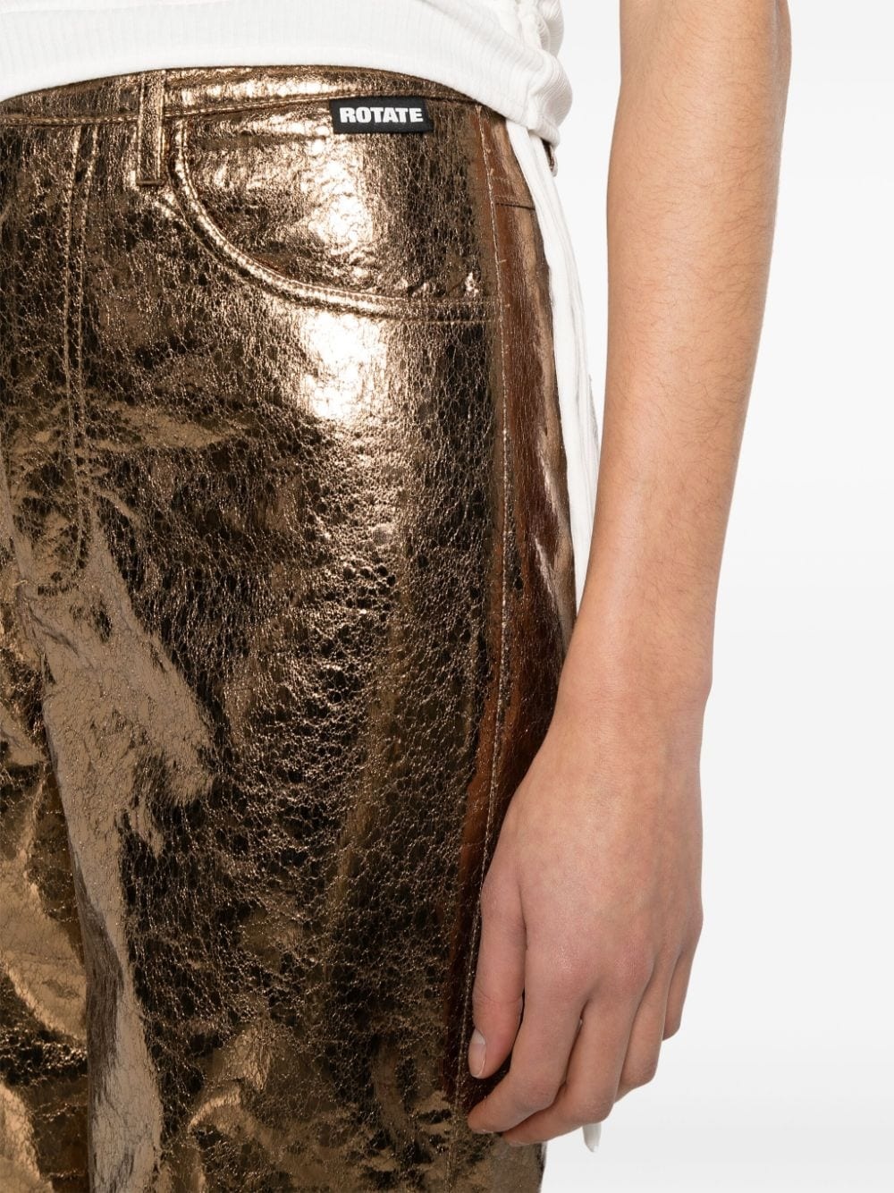 high-waist straight-leg trousers - 5